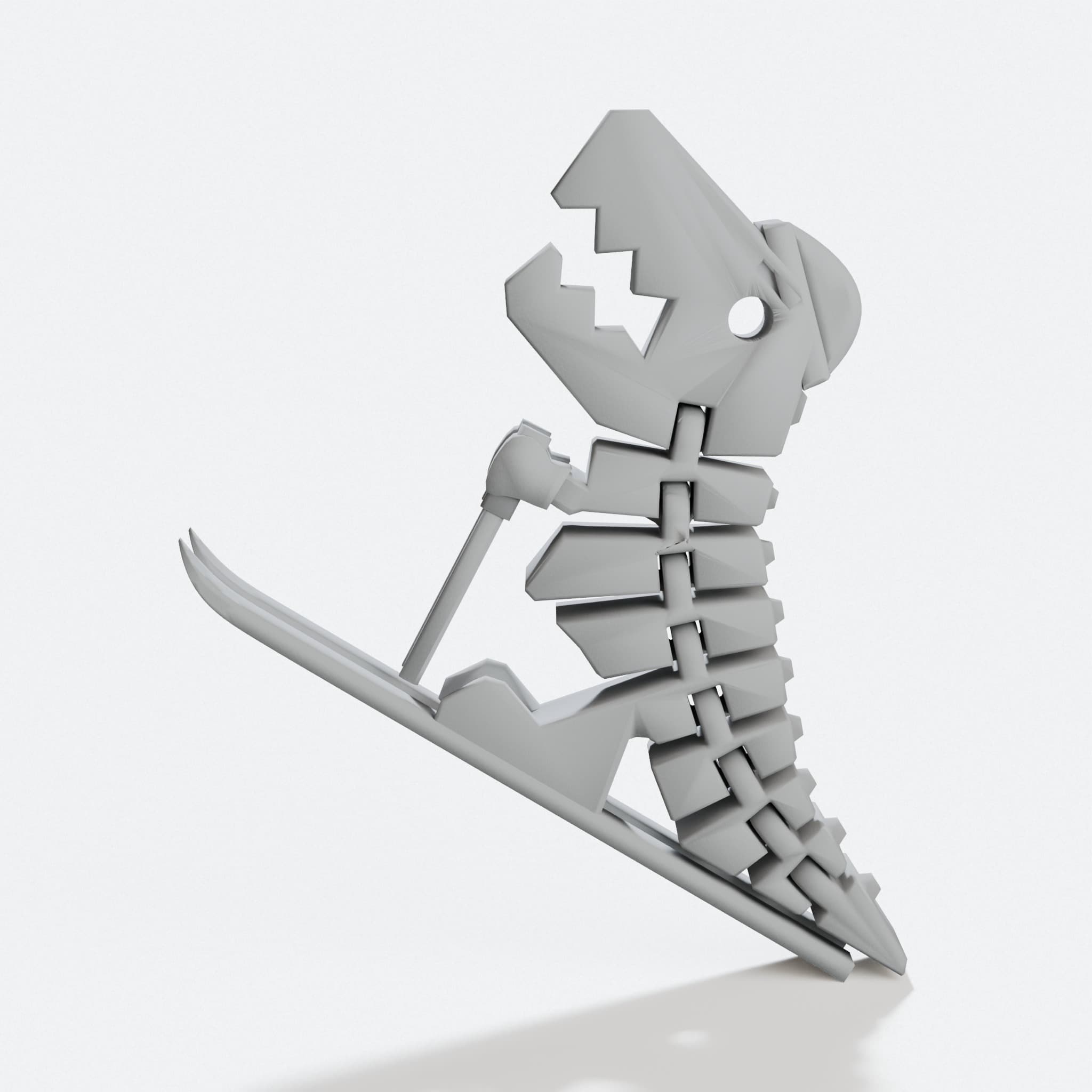 Flexi Rex Skiing Edition Articulated Dinosaur Toy, hero tilt