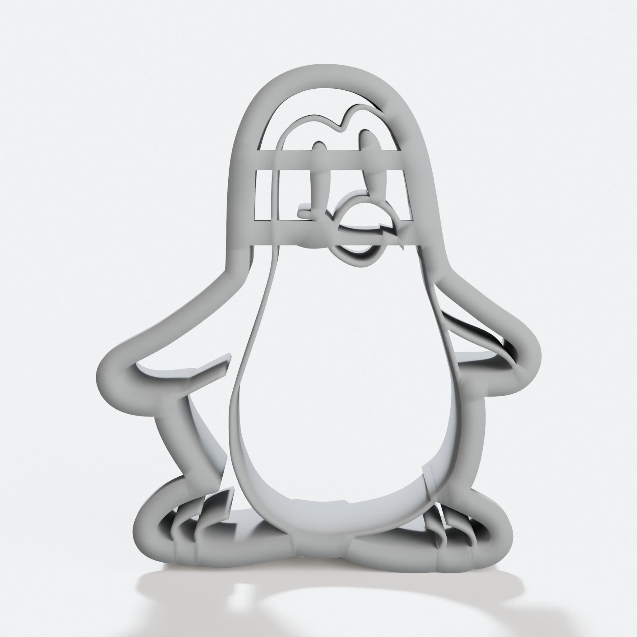 Penguin 3D Printed Cookie Cutter for Kitchen Baking, hero tilt