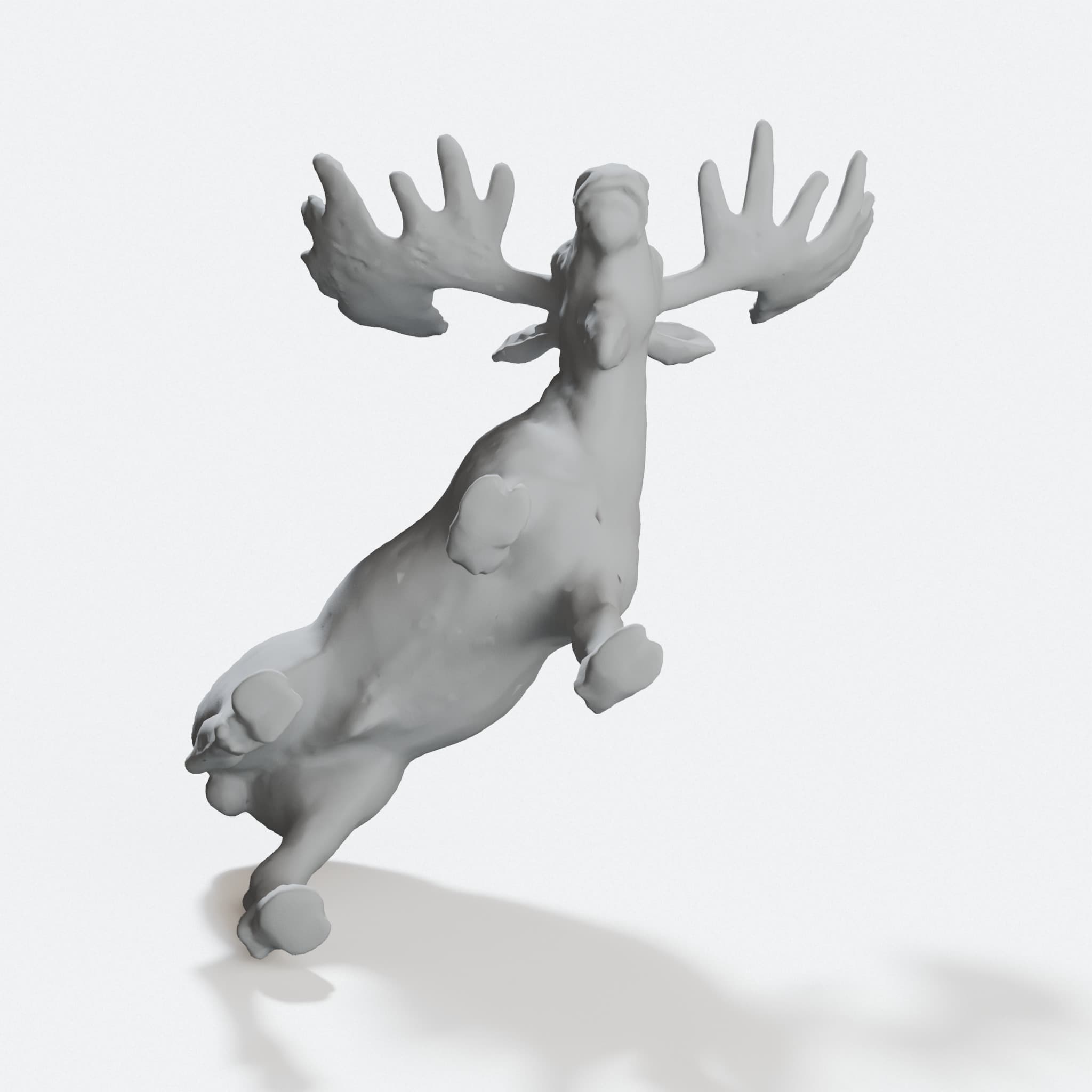 Moose Sculpture - 3D Printed Home Decor with Antlers, hero tilt