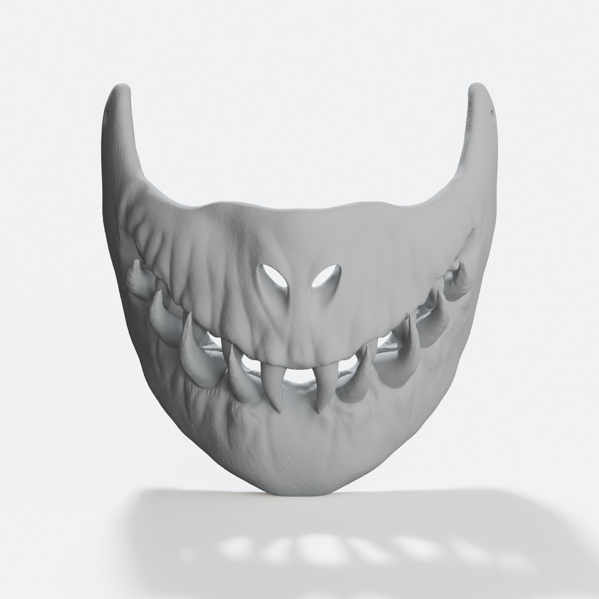 Fantasy Horror Mouth Mask 3D Printed Toy, hero tilt
