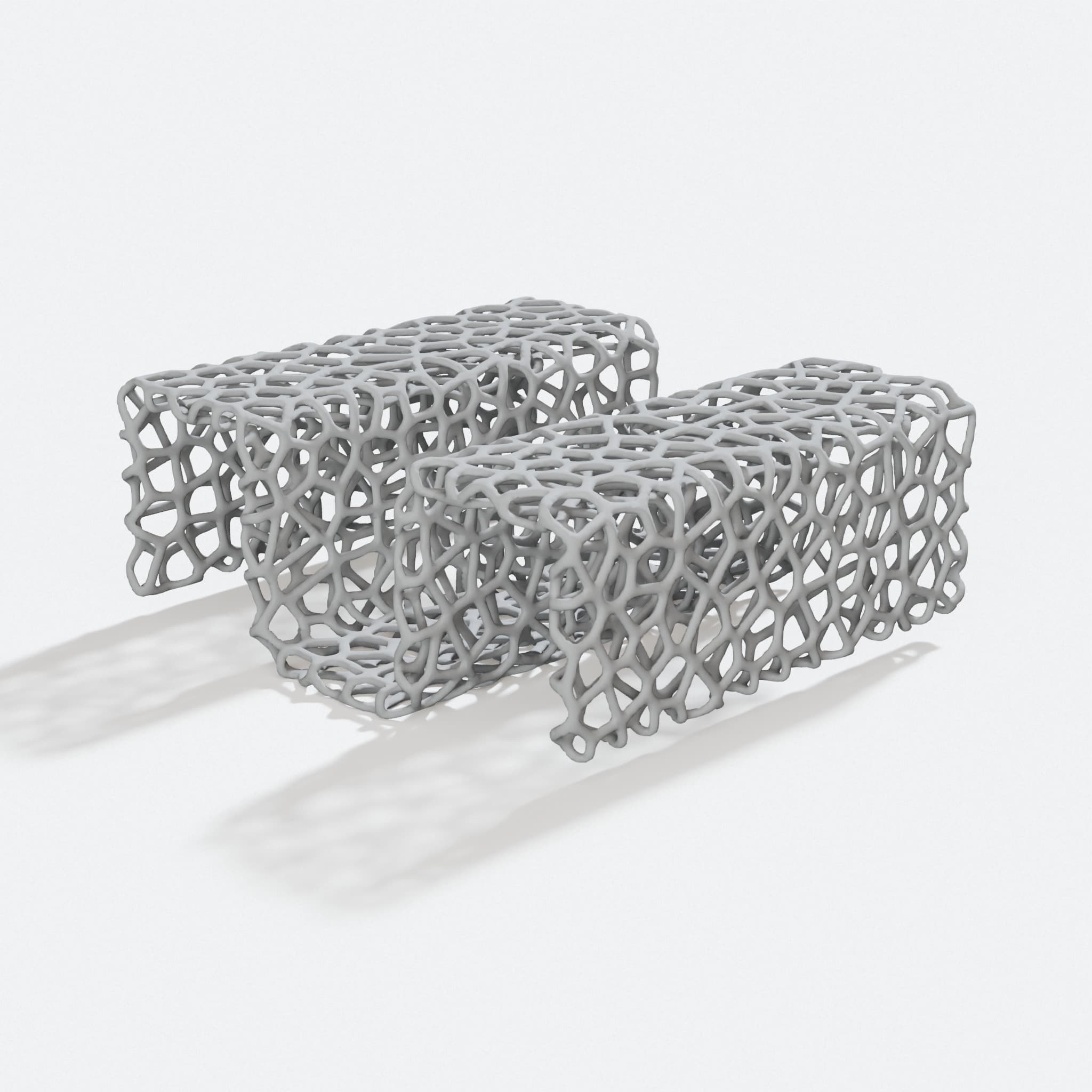 Voronoi Sponge Rack for Sink Drying, turn three quarter