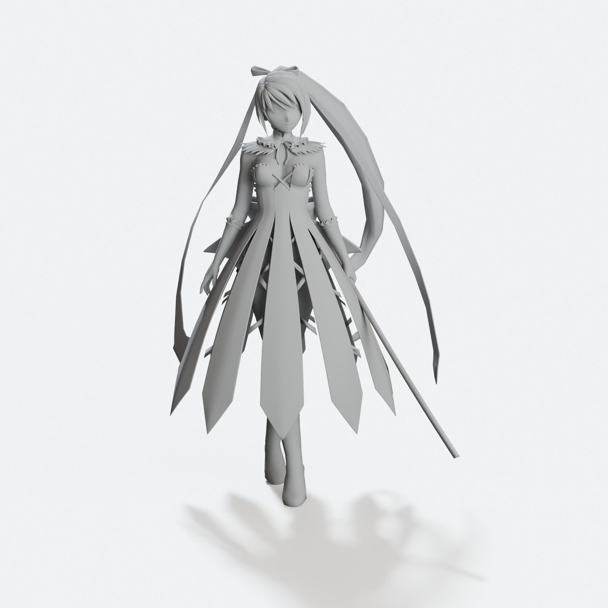 Anime Moe Girl Figure Set for Display, hero tilt