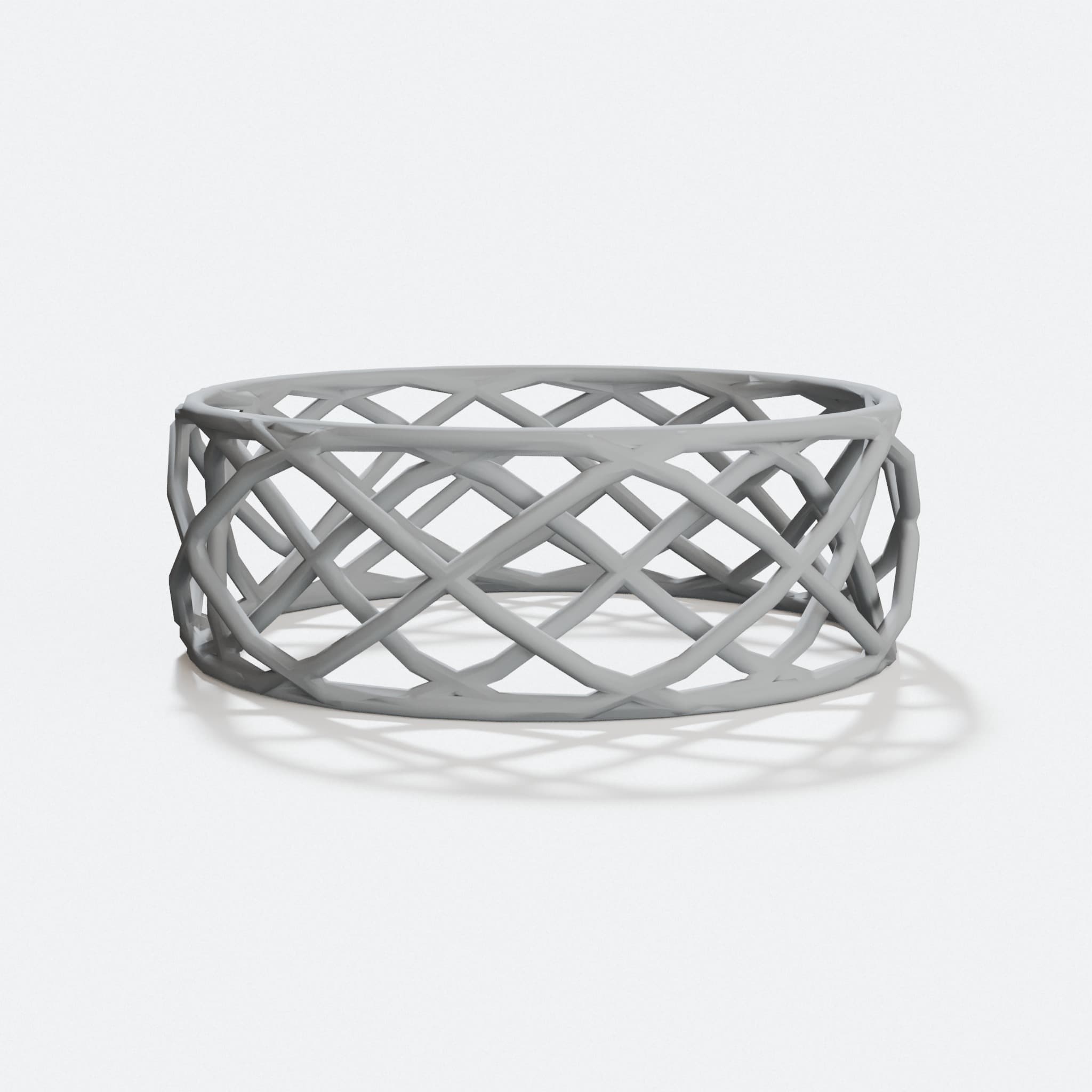 Compatible with Ring Geometric Bracelet 3D Printed, hero tilt