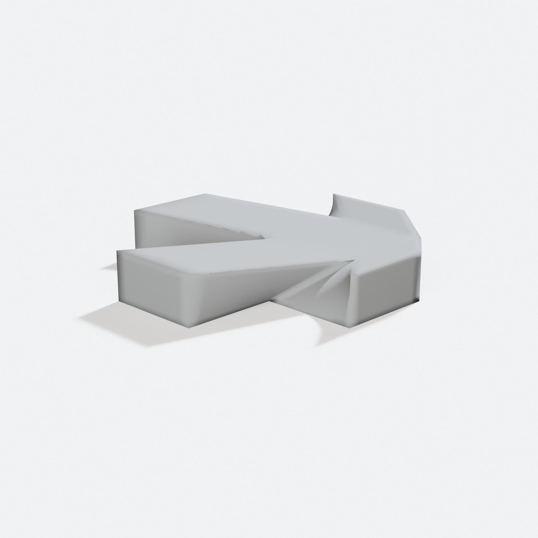 Visual Illusion 3D Printed Toy Puzzle, turn three quarter