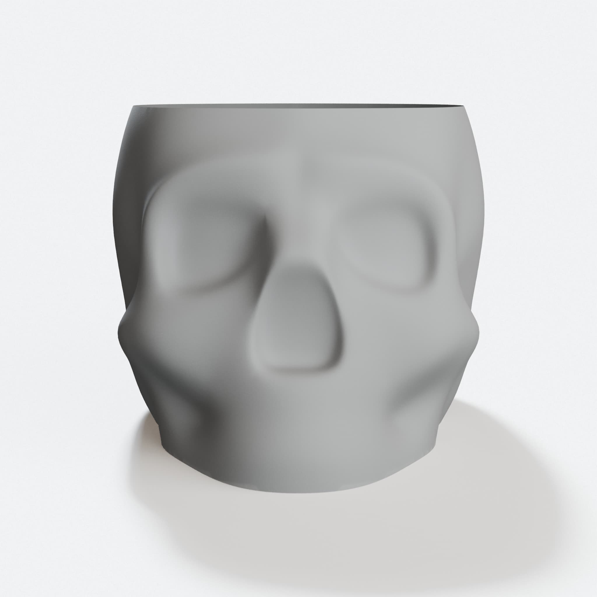 Halloween Skull Container, 3D Printed Ornament, hero tilt