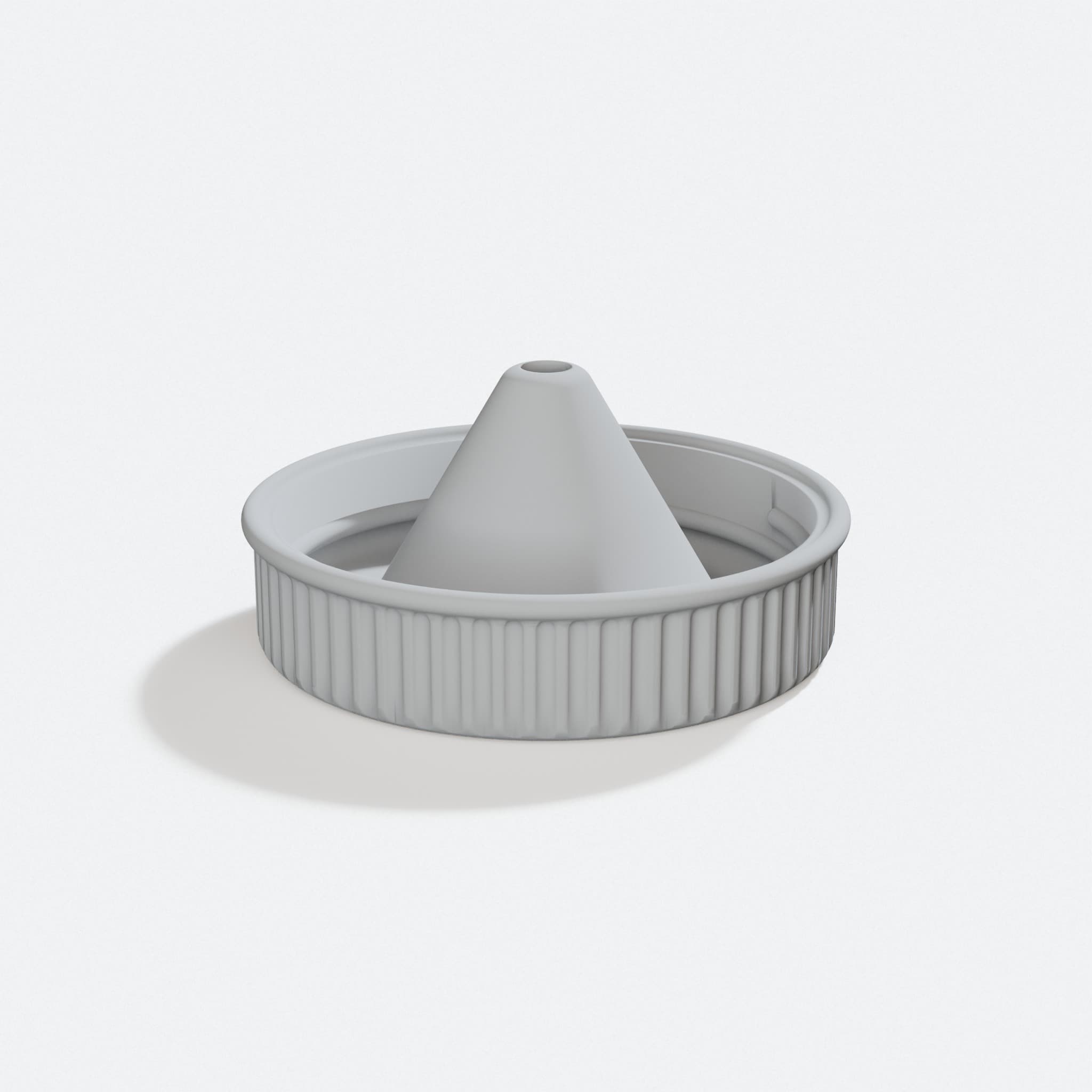 Mini Mason Jar Fruit Fly Trap Lid, 3D Printed, turn three quarter