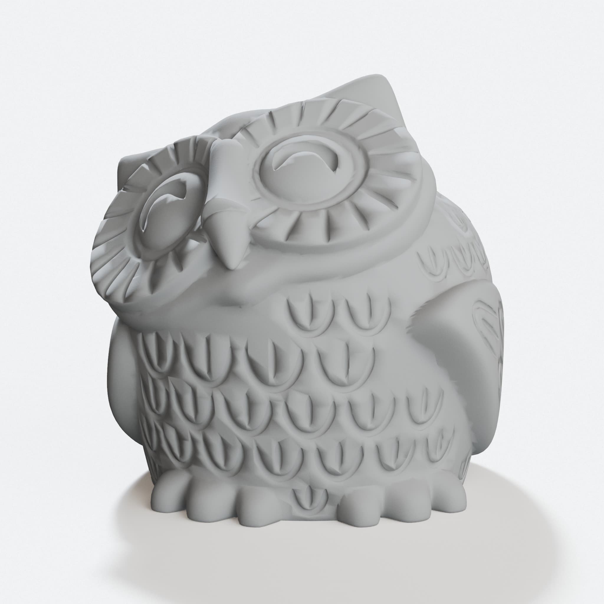 Smiling Owl Planter | 3D Printed Home Decor Flower Pot, hero tilt