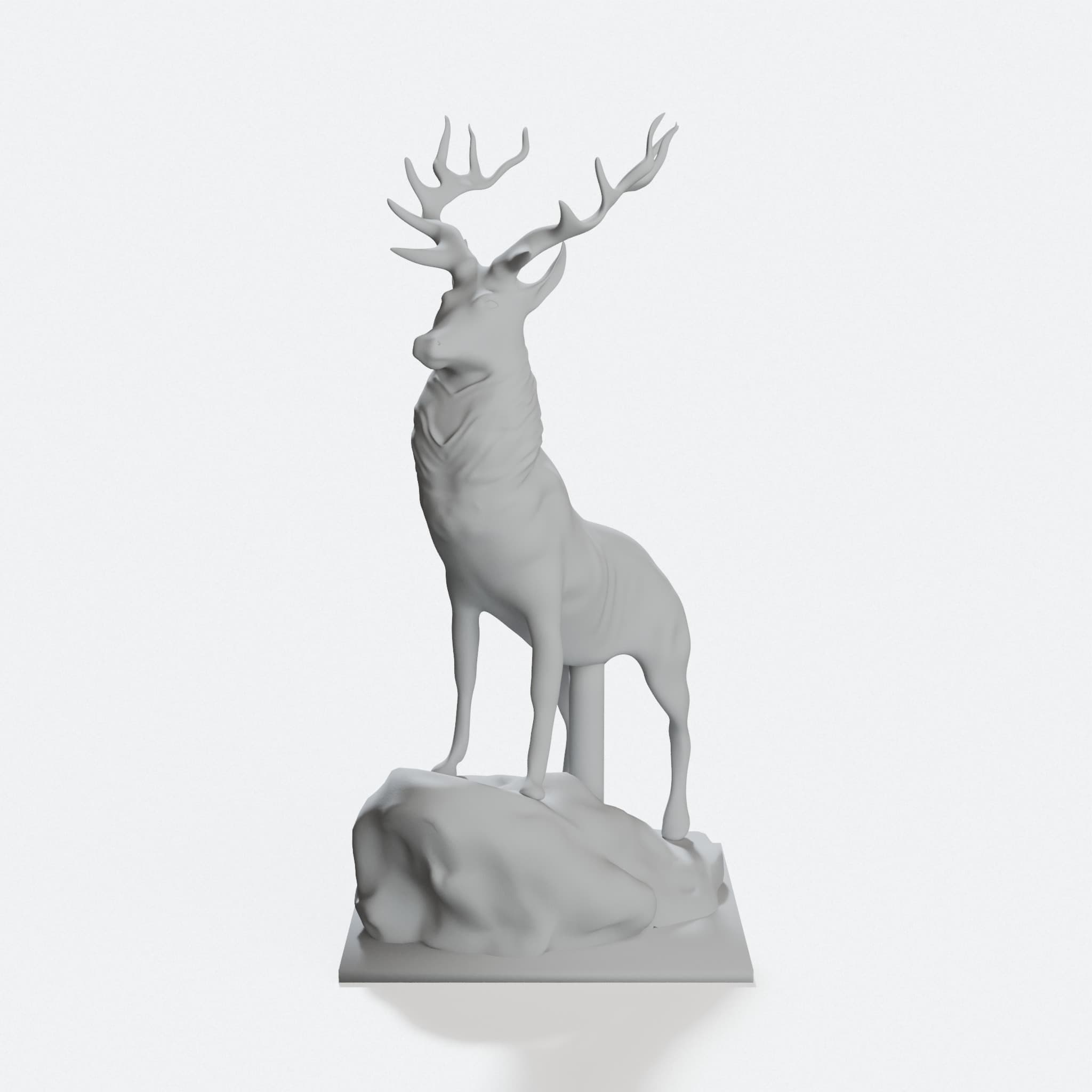 3D Printed Deer Home Decor Statue, hero tilt