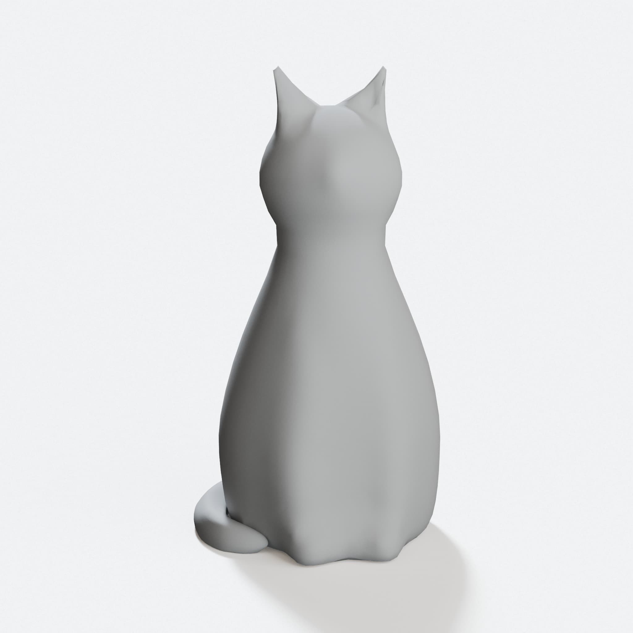 Lucy the Cat – 3D Printed Toy Figurine (Easy Print STL), hero tilt