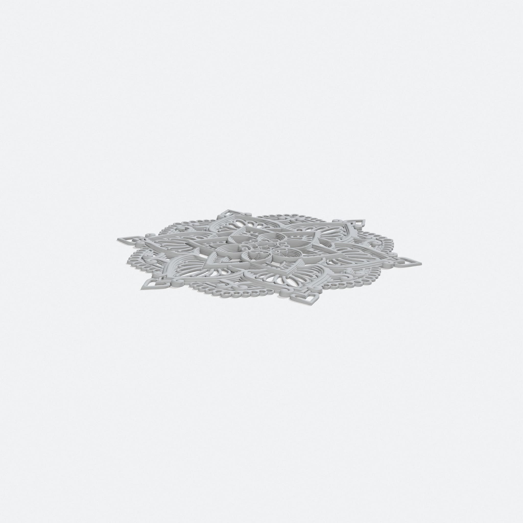 Mandala-12 3D Printed Home Decor Wall Art, turn three quarter