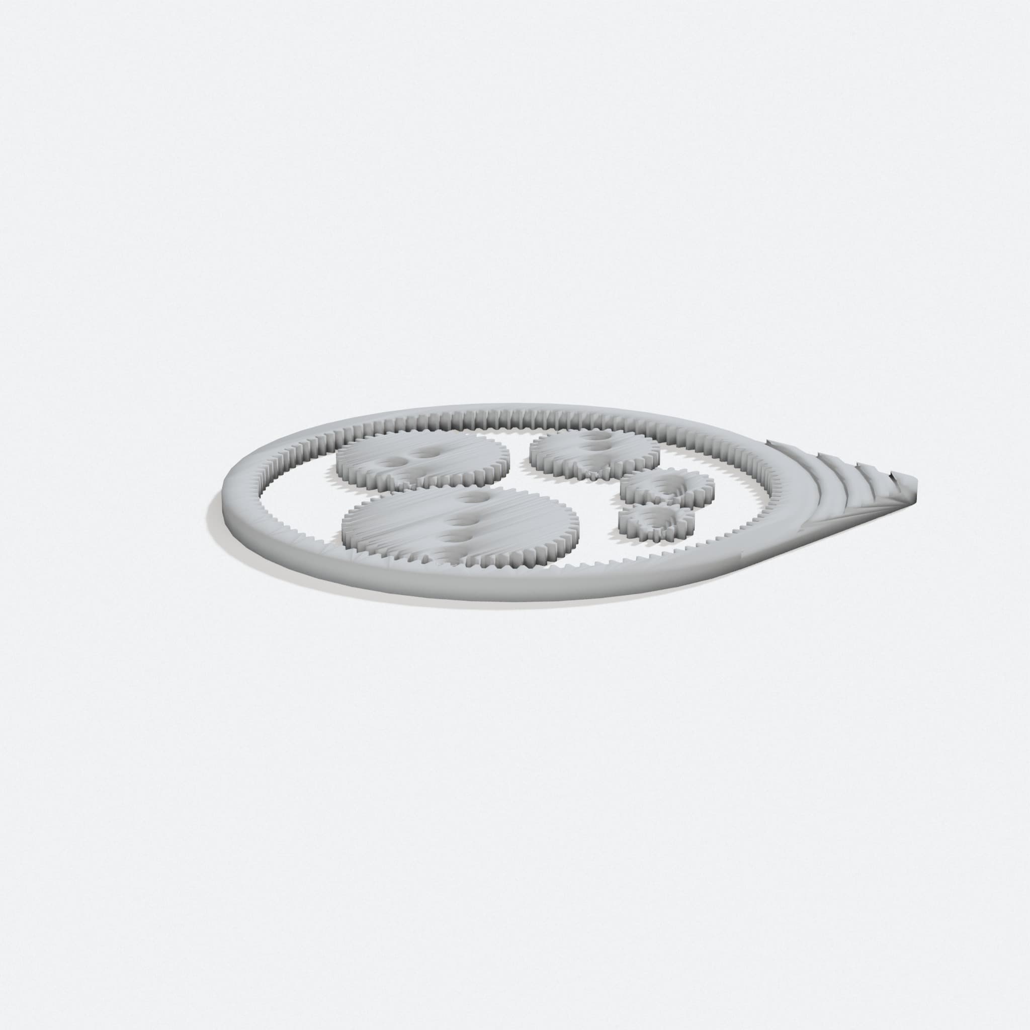 Spirograph Gear Draw – 3D Printed Drawing Toy, turn three quarter