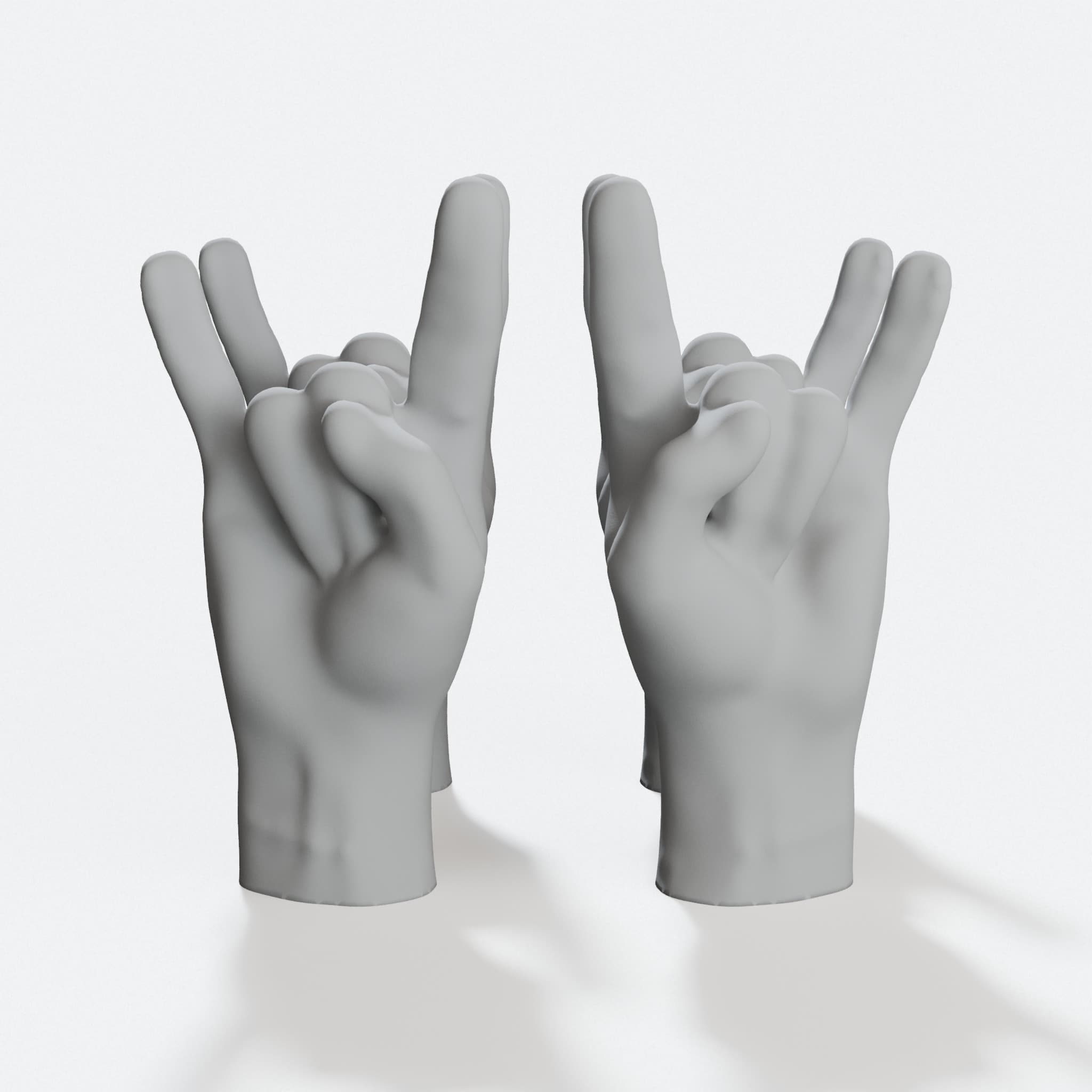 Sign of the Horns 3D Printed Earrings Gift, hero tilt