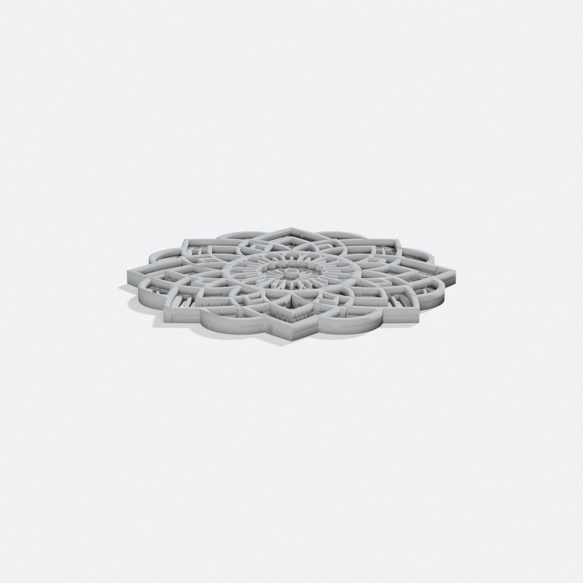 Mandala-22 Wall Art Tile for Home Decor, turn three quarter