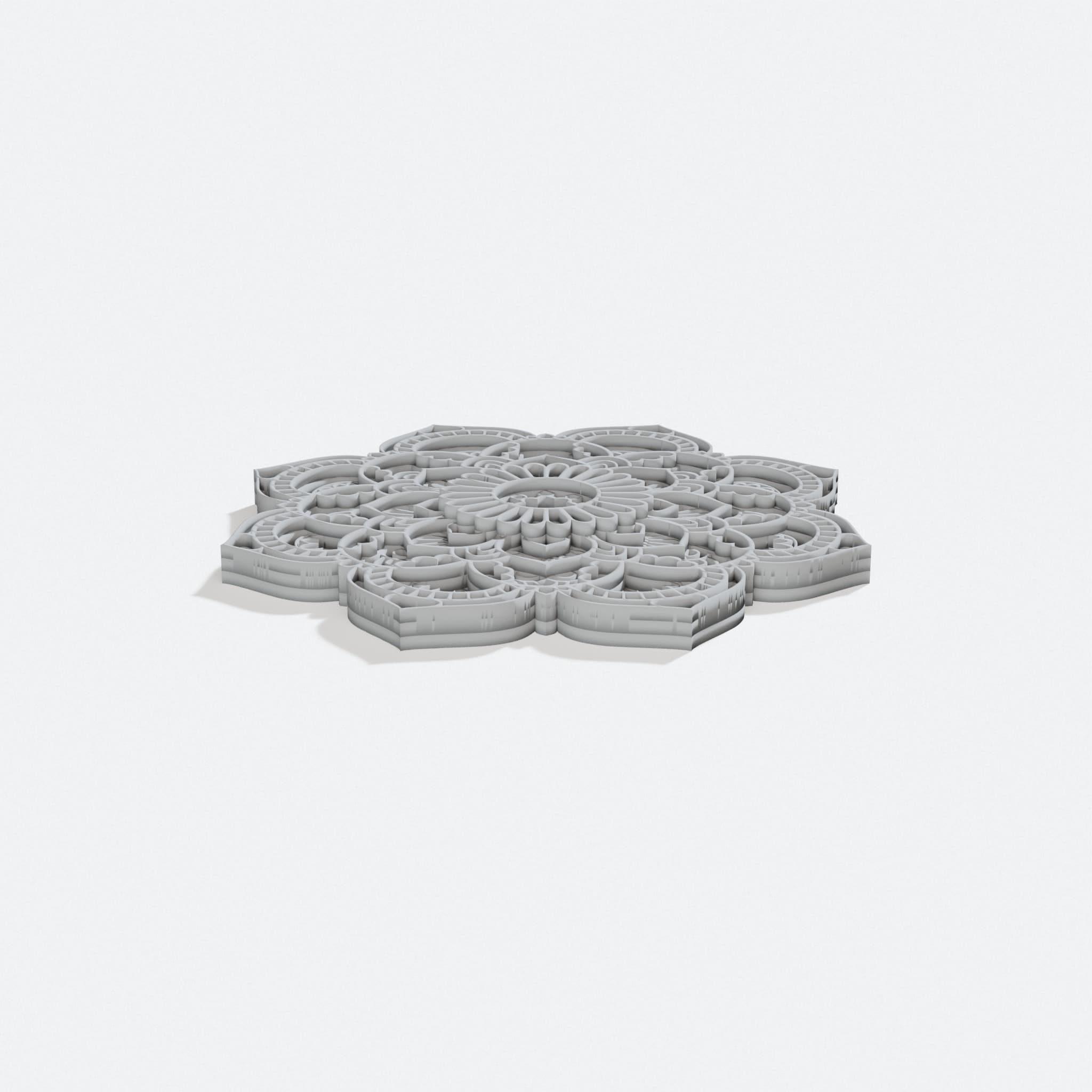 Mandala-23 L4 Wall Art Tile, turn three quarter