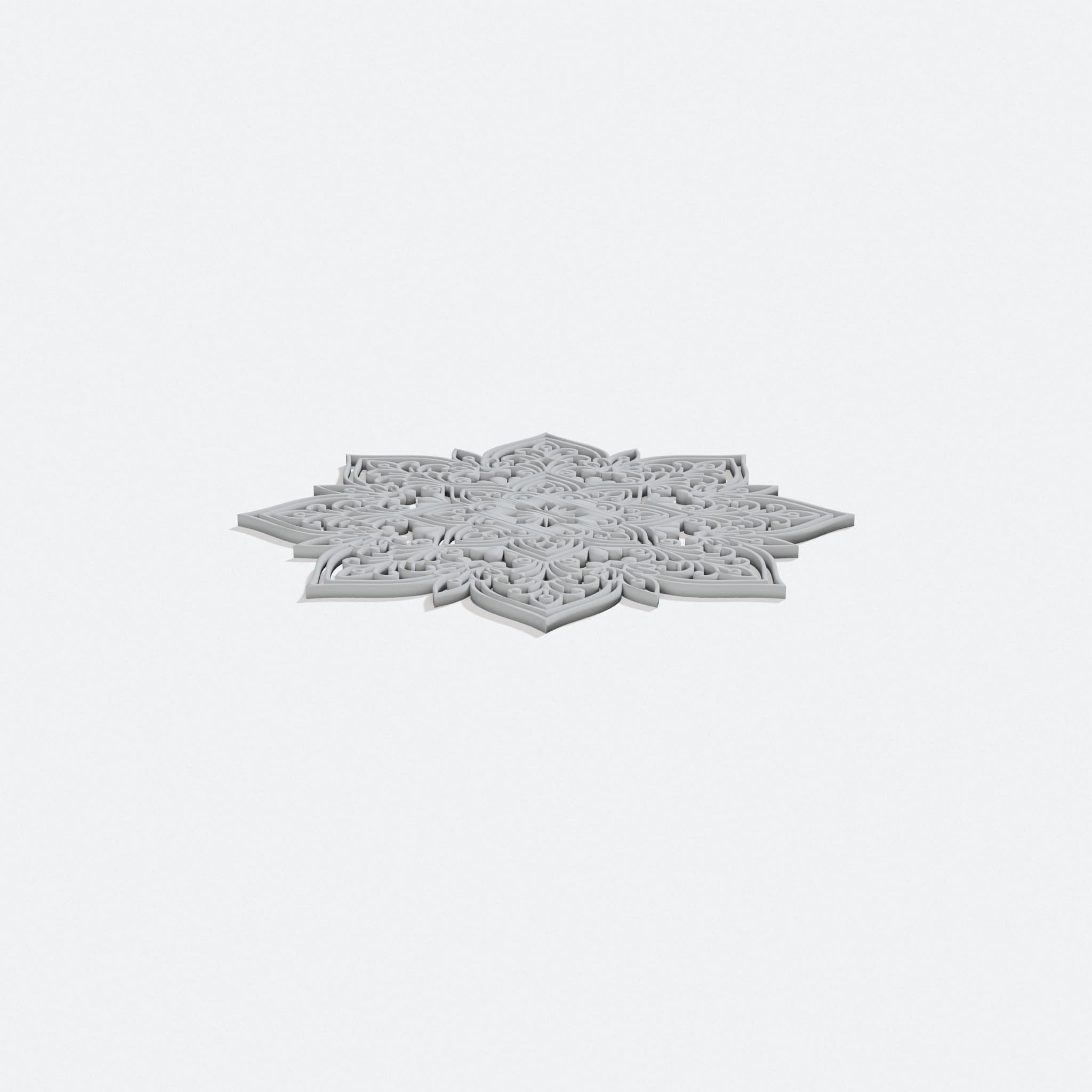 Mandala-15 Wall Art Tile for Modern Decor, turn three quarter