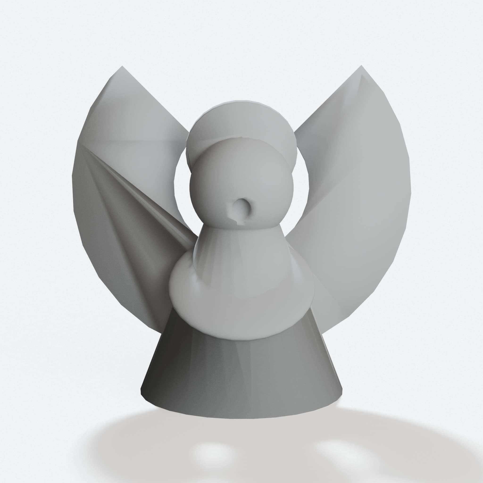 Christmas Angel 3D Printed Ornament, hero tilt