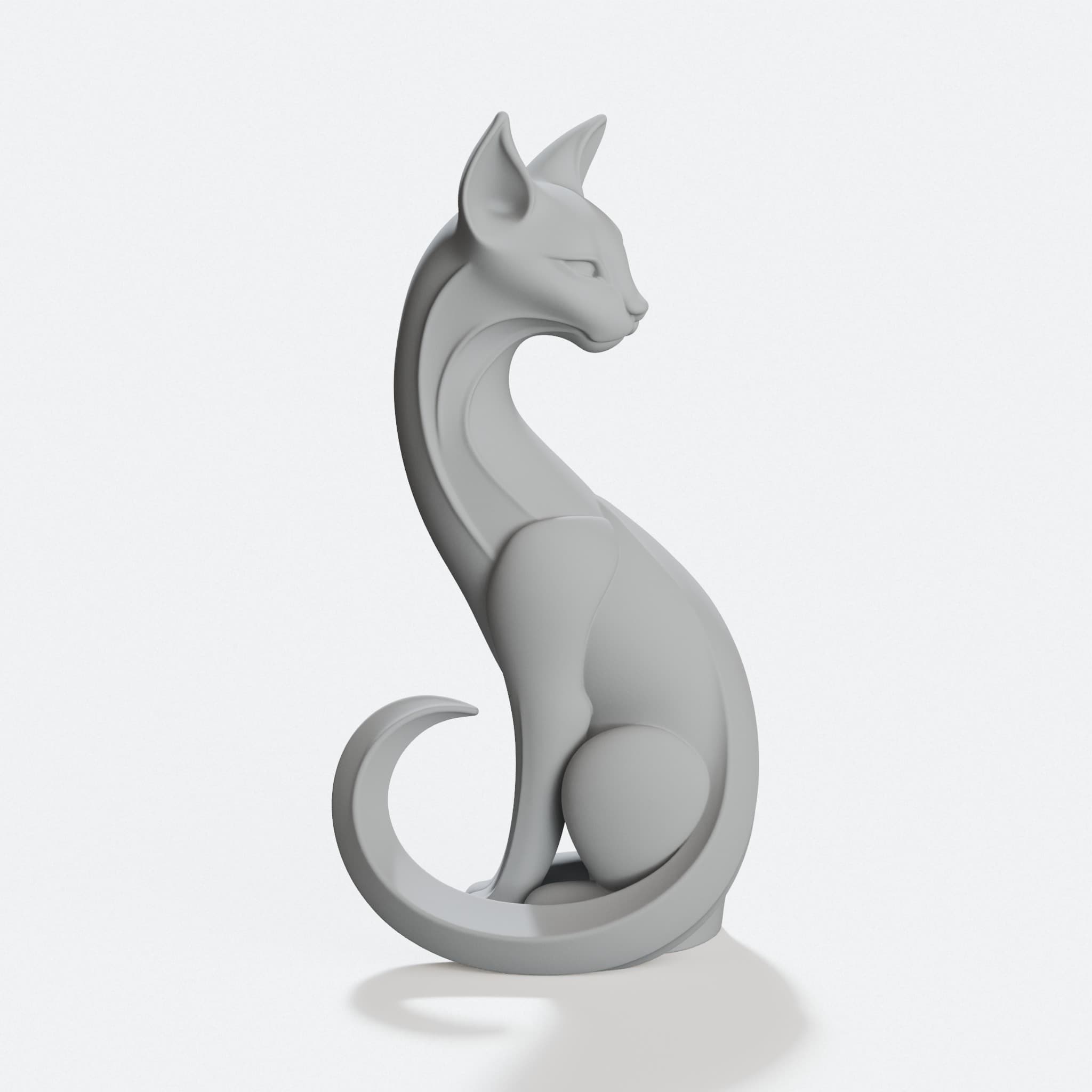 Gato Estatua 3D Printed Home Decor Cat Statue