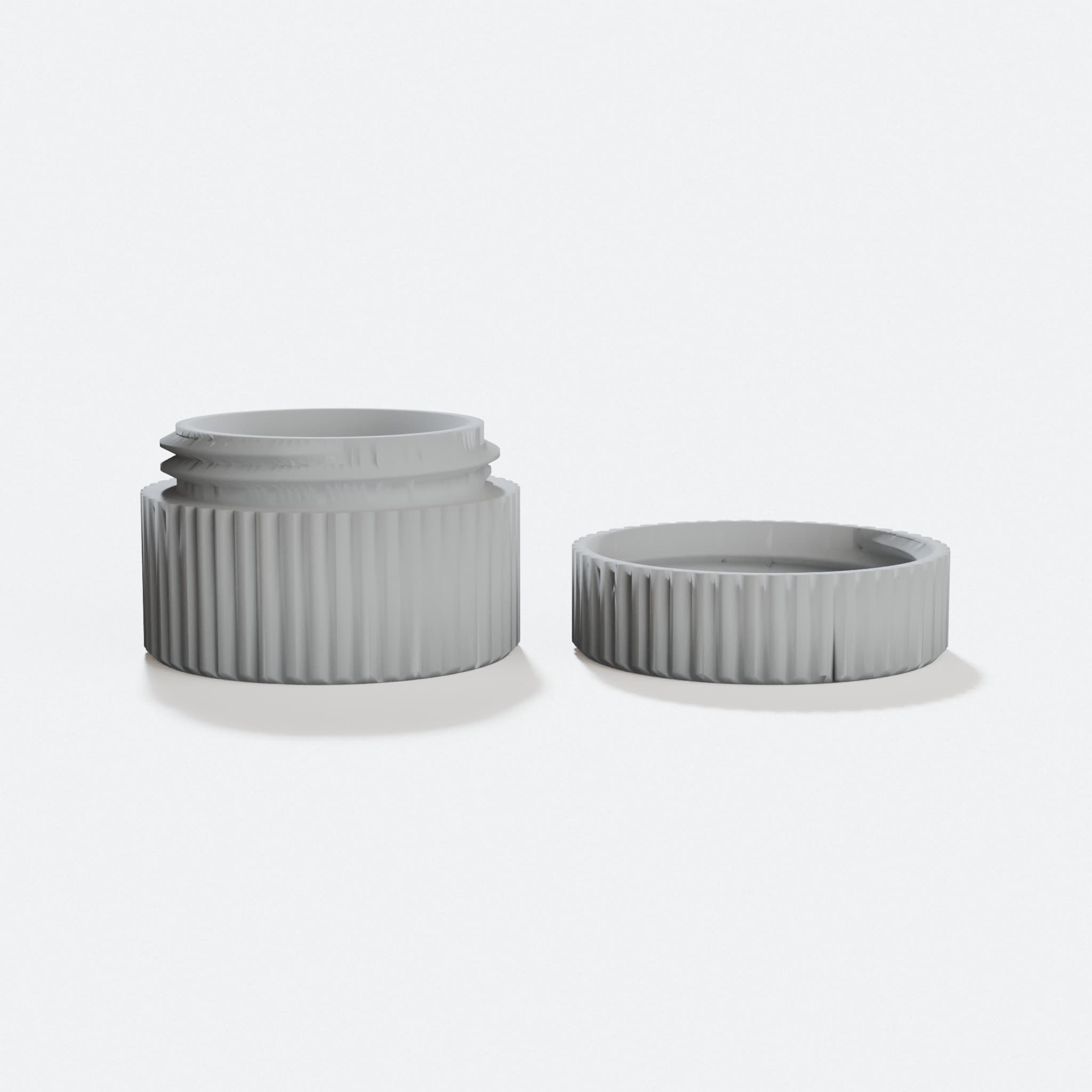 Customizable 3D Printed Screw Top Jar for Storage, hero tilt