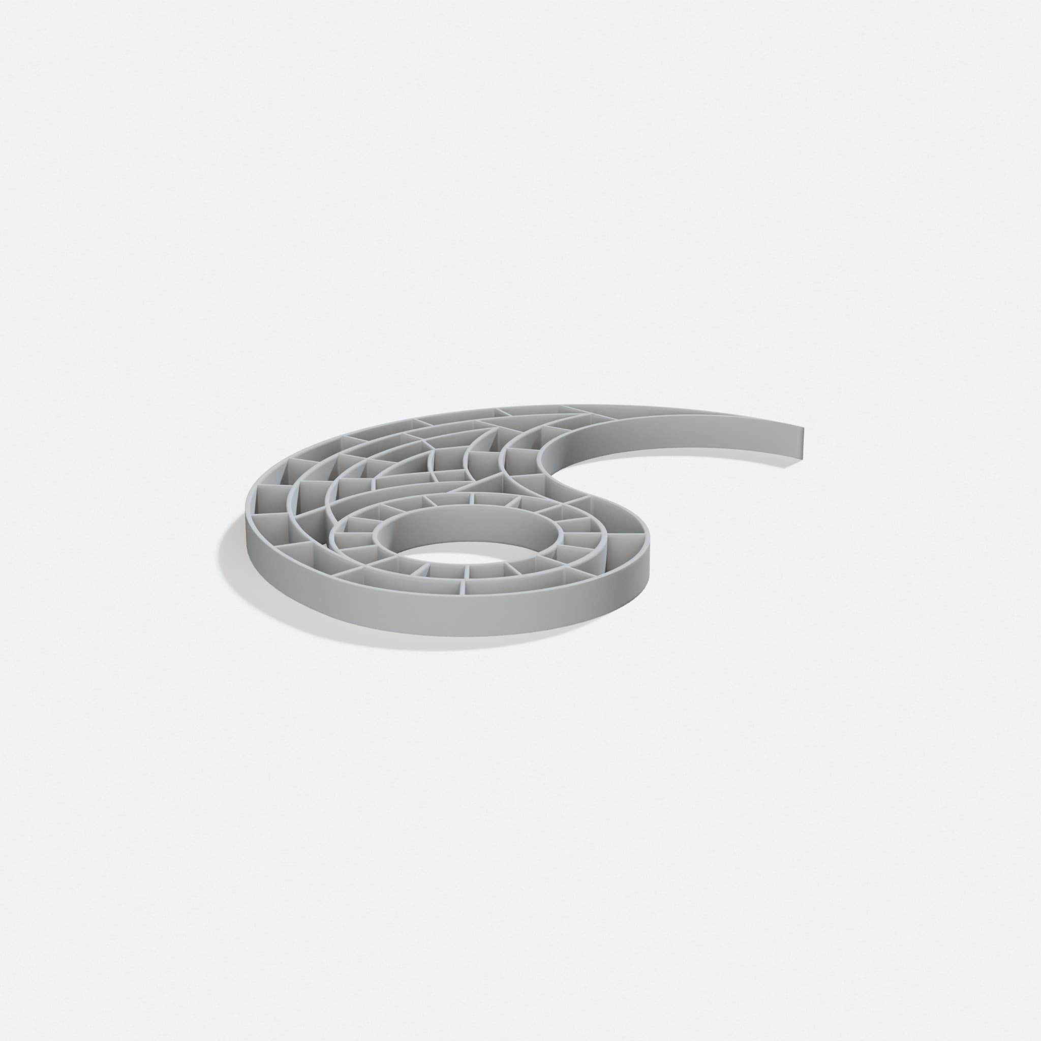 Ying Yang Bonsai Mould, 3D Printed Kitchen Accessory, turn three quarter