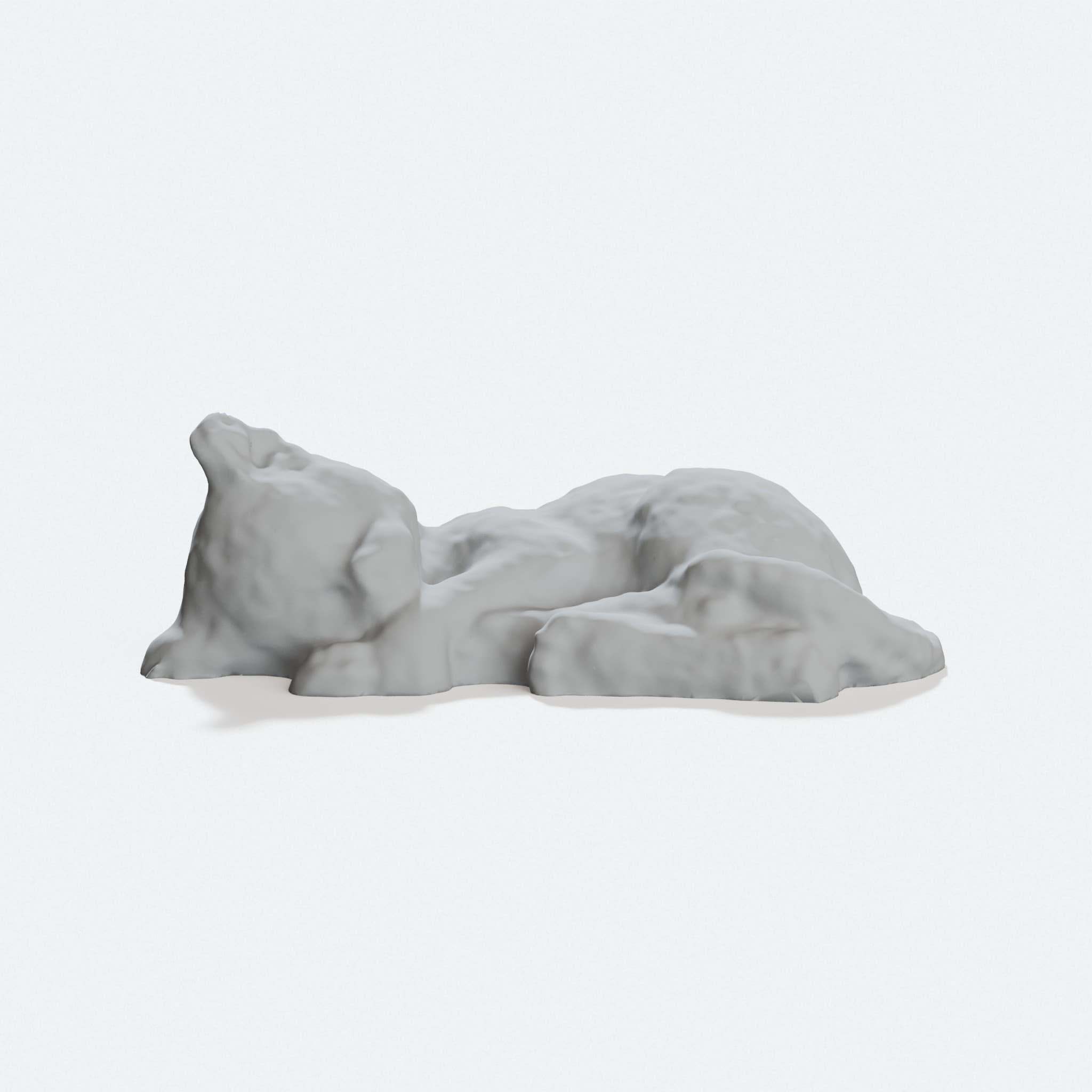 Sleeping Cat 3D Printed Home Decor Figurine, hero tilt