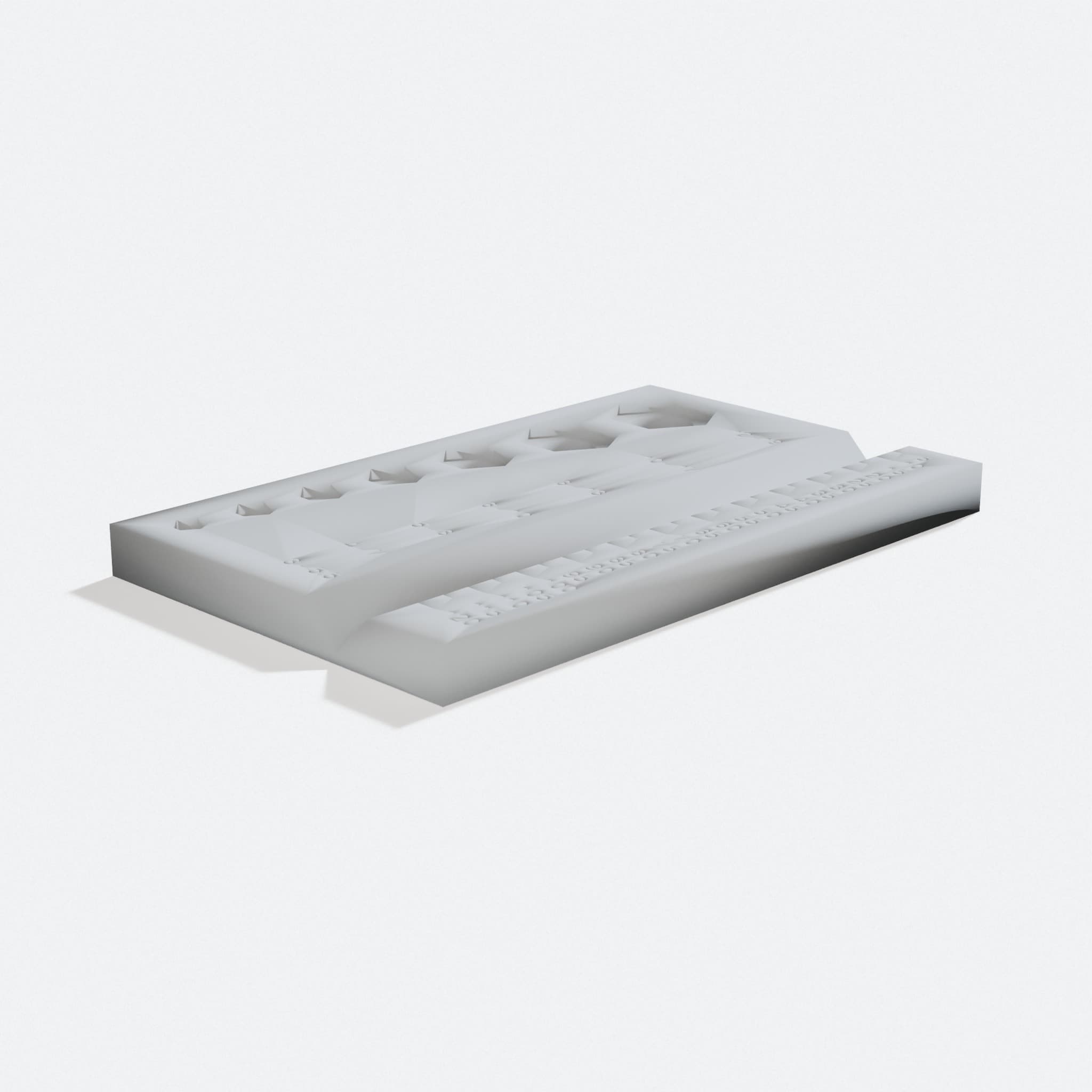 Metric Screw Gauge, 3D Printed Workshop Tool, turn three quarter