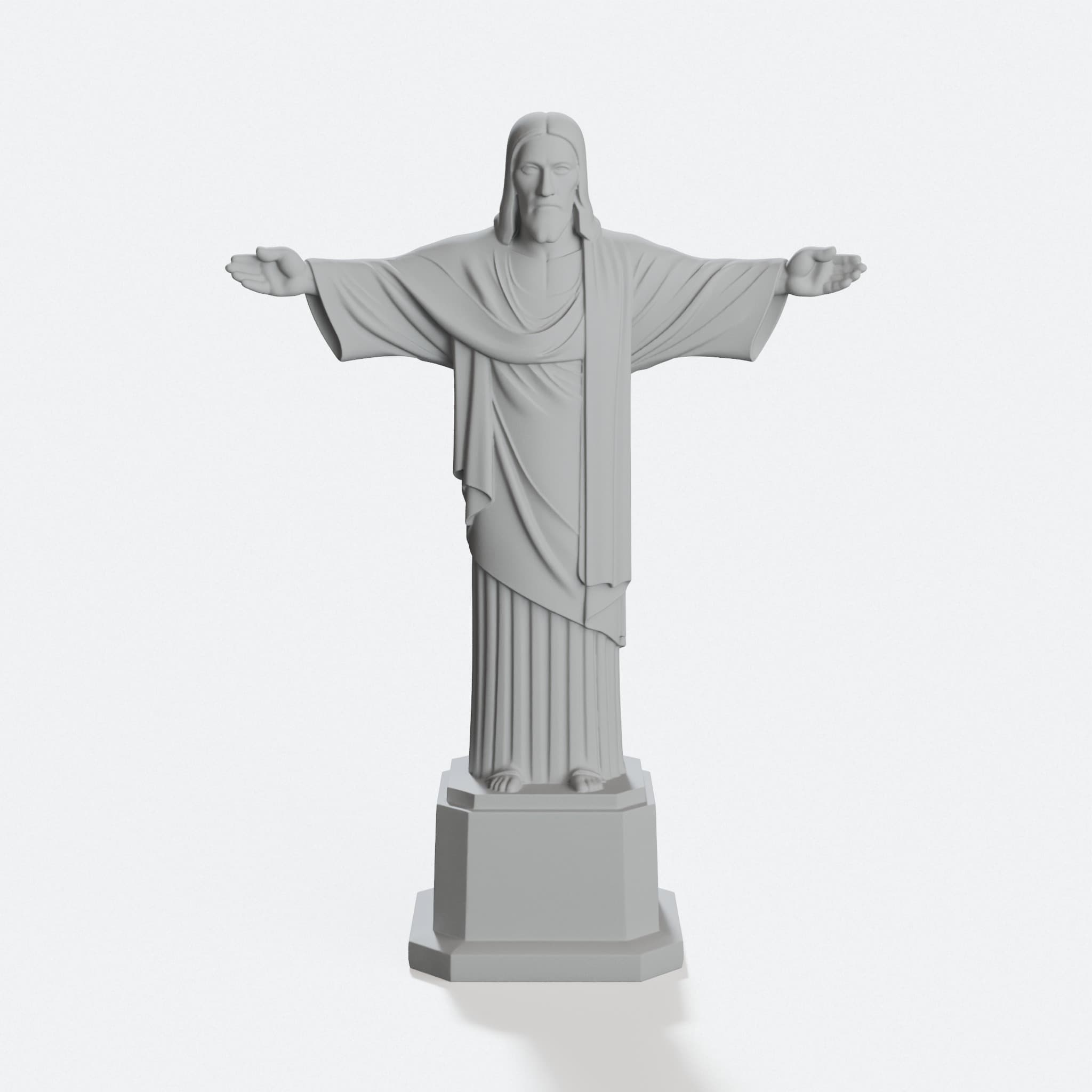 Cristo Redentor 3D Printed Wall Art Sculpture, hero tilt
