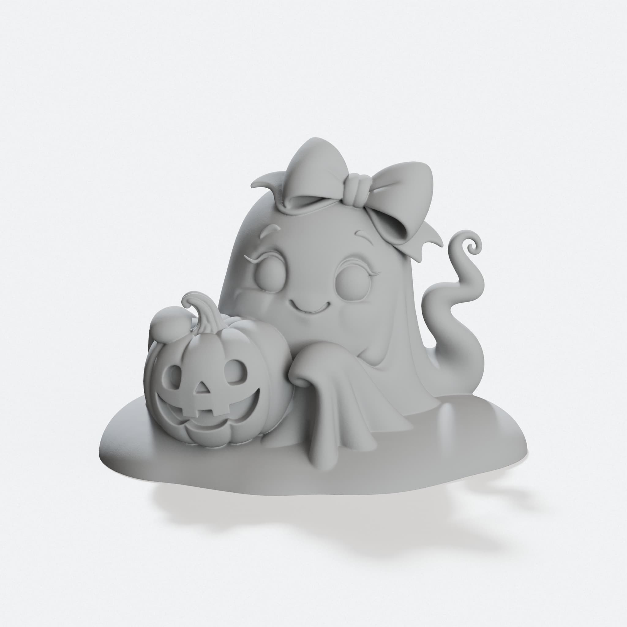 Fantasminha Abobora 3D Printed Ornament, hero tilt