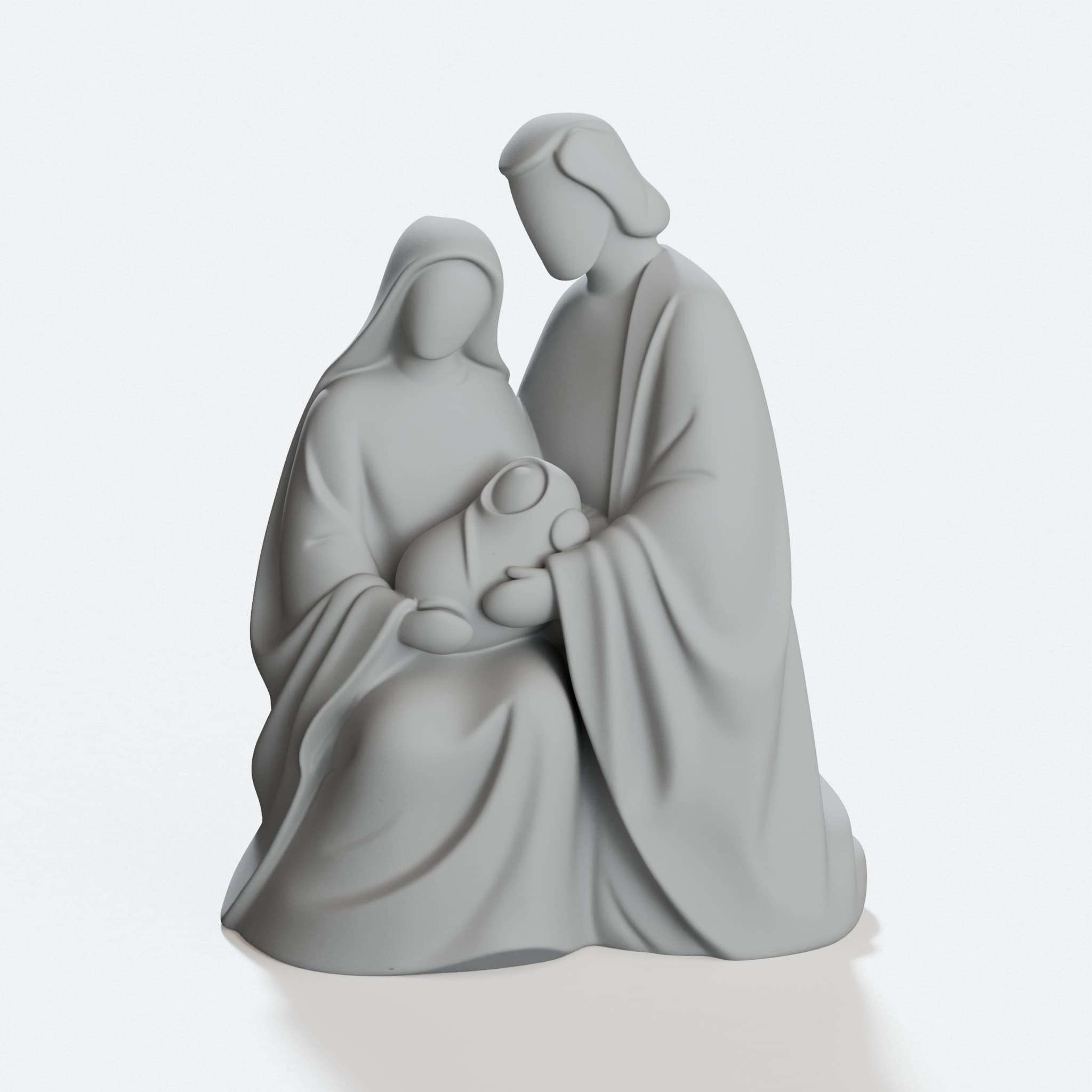 Minimalist Holy Family Sculpture, Sagrada Familia Decor Piece, hero tilt