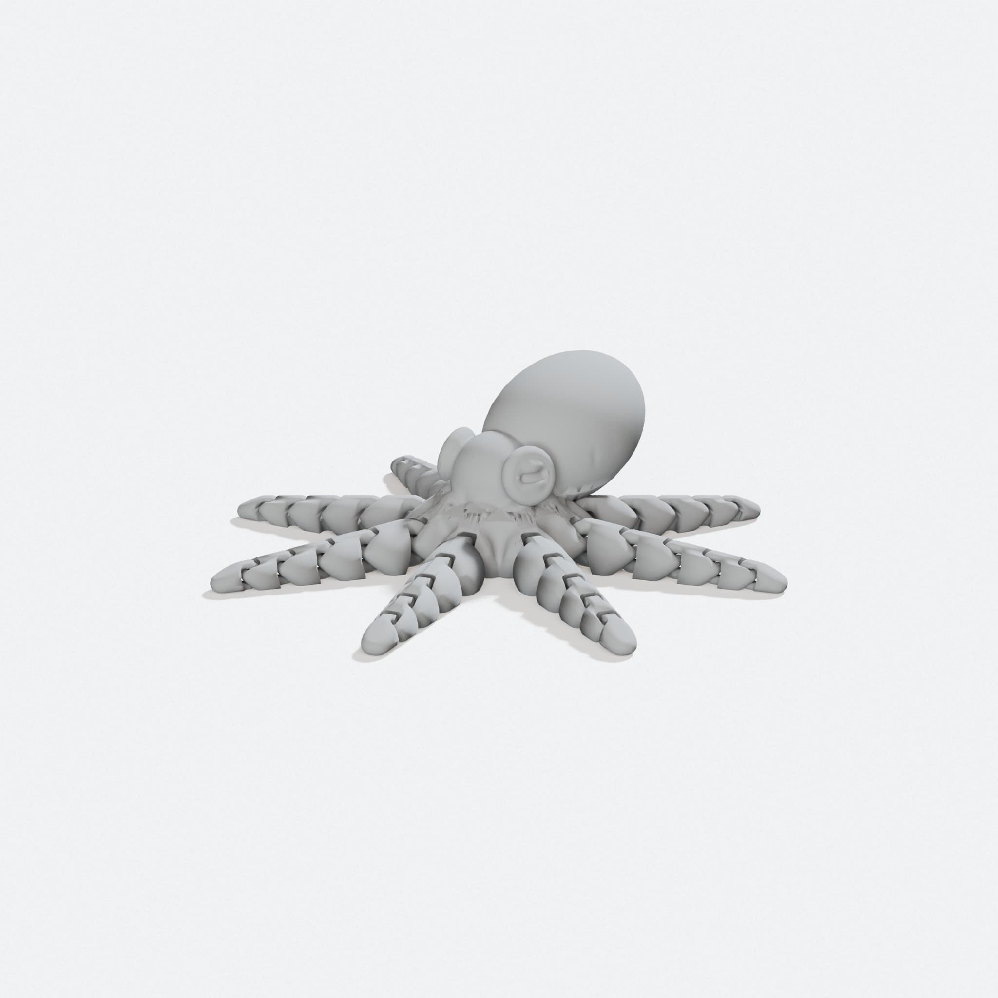 Mini Octopus Remix with Realistic Head, turn three quarter