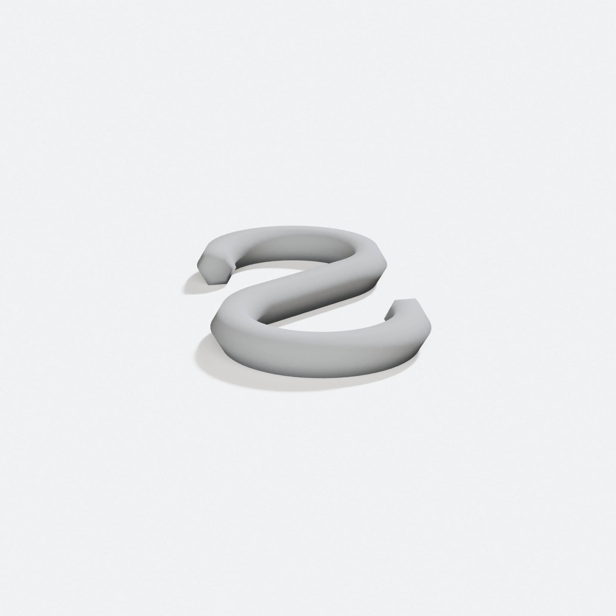 Simple S Hook V2 - Customizable 3D Printed Holder, turn three quarter