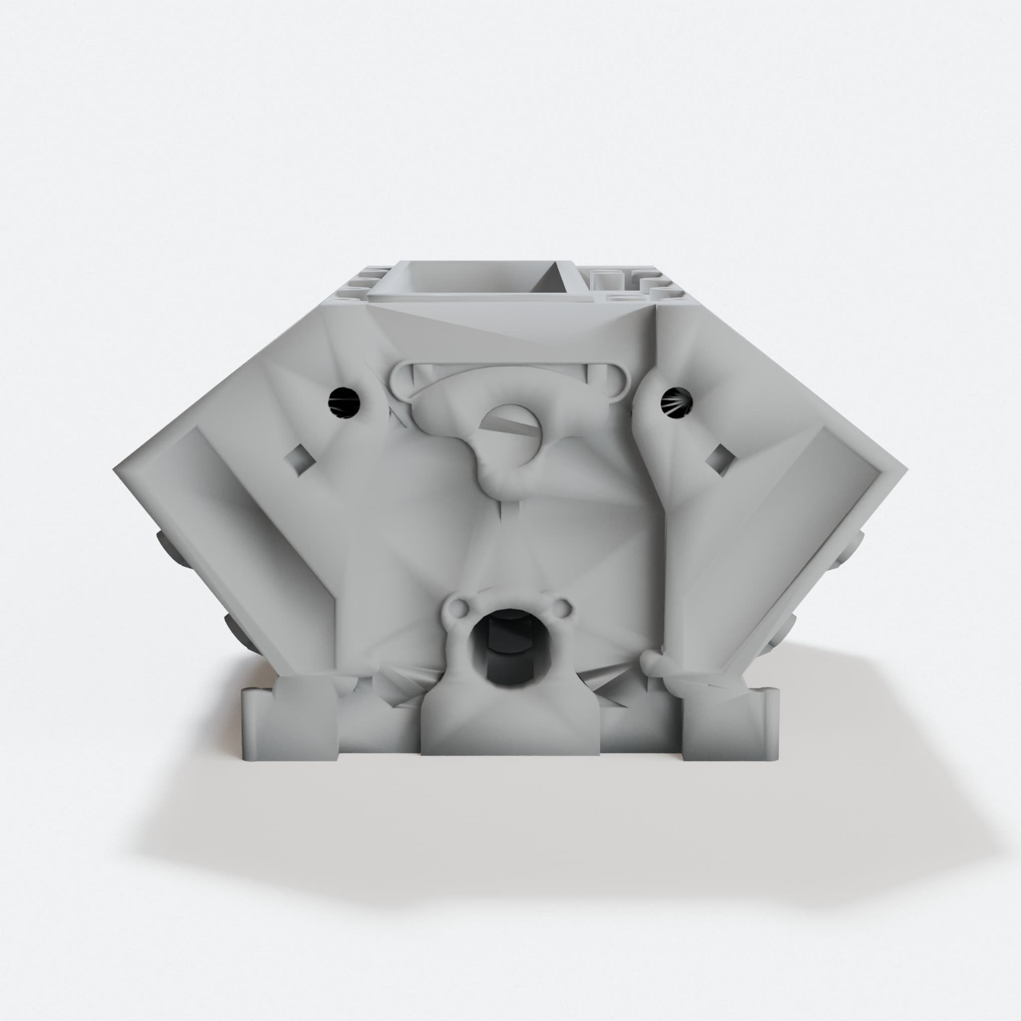 ZR1 Engine Block Card Holder, 3D Printed Office Accessory, hero tilt