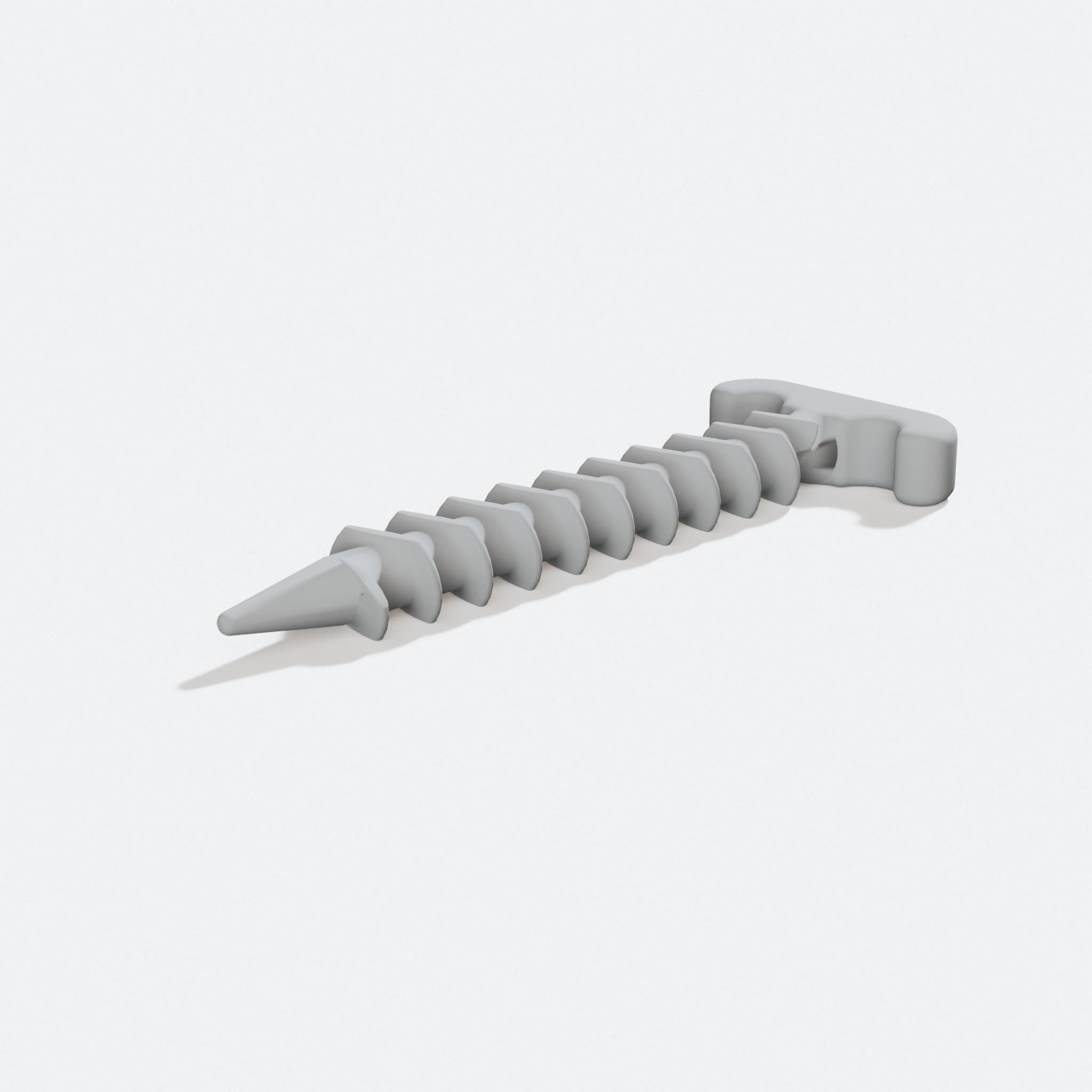 Sardine Terrain Tent Peg, 3D Printed Outdoor Gear, turn three quarter