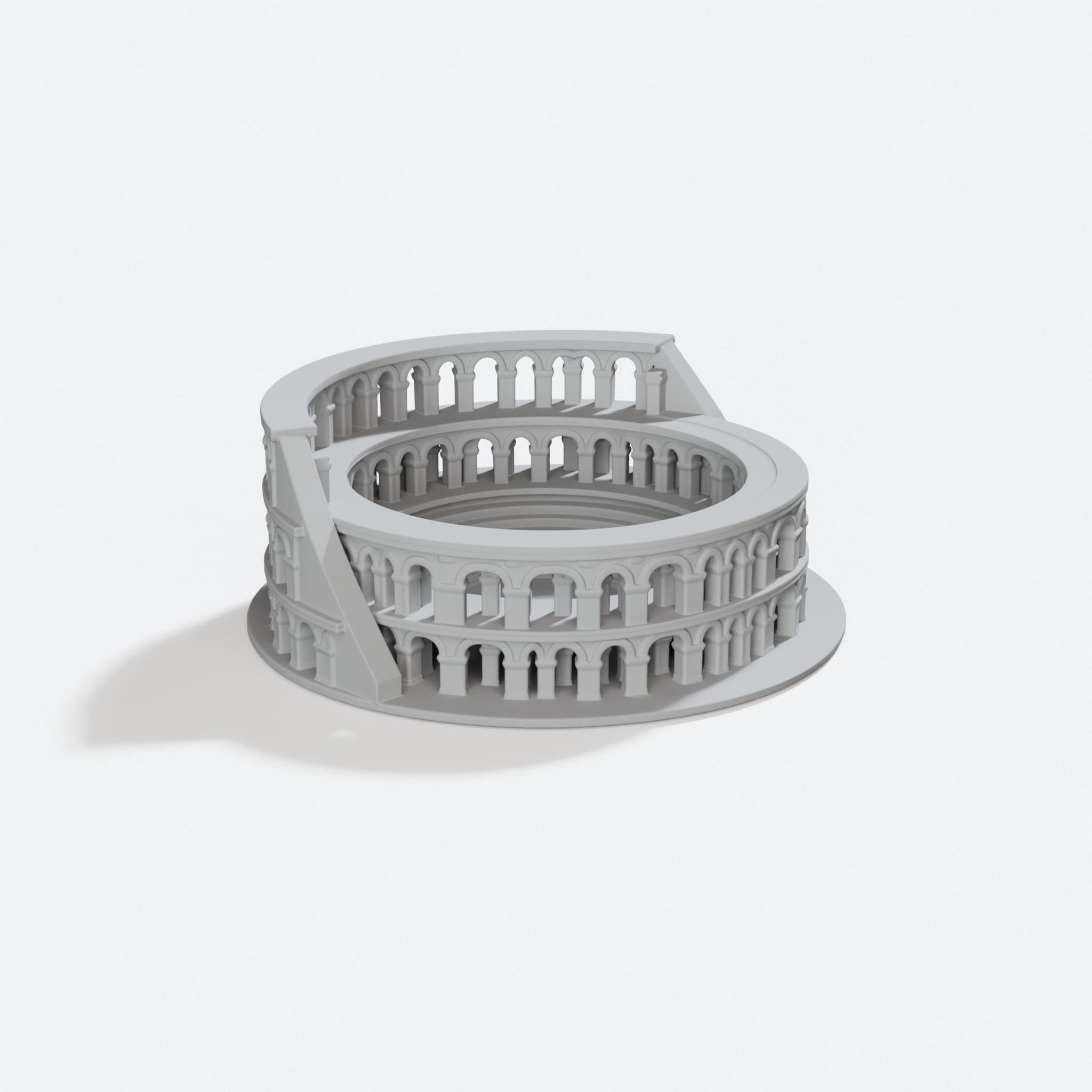 Coliseu Roman Colosseum Display Piece for Home Decor, turn three quarter