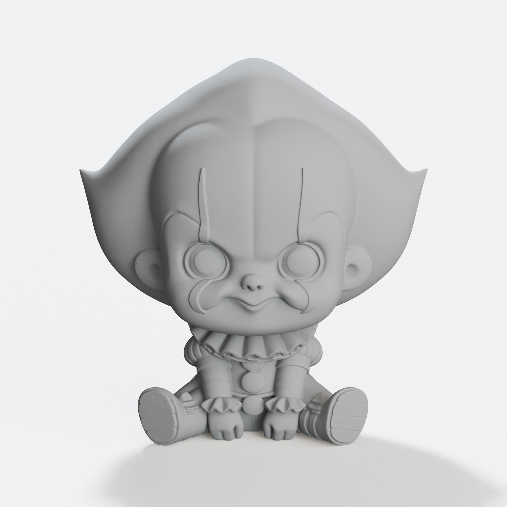 Pennywise 3D Printed Toy Figure, hero tilt