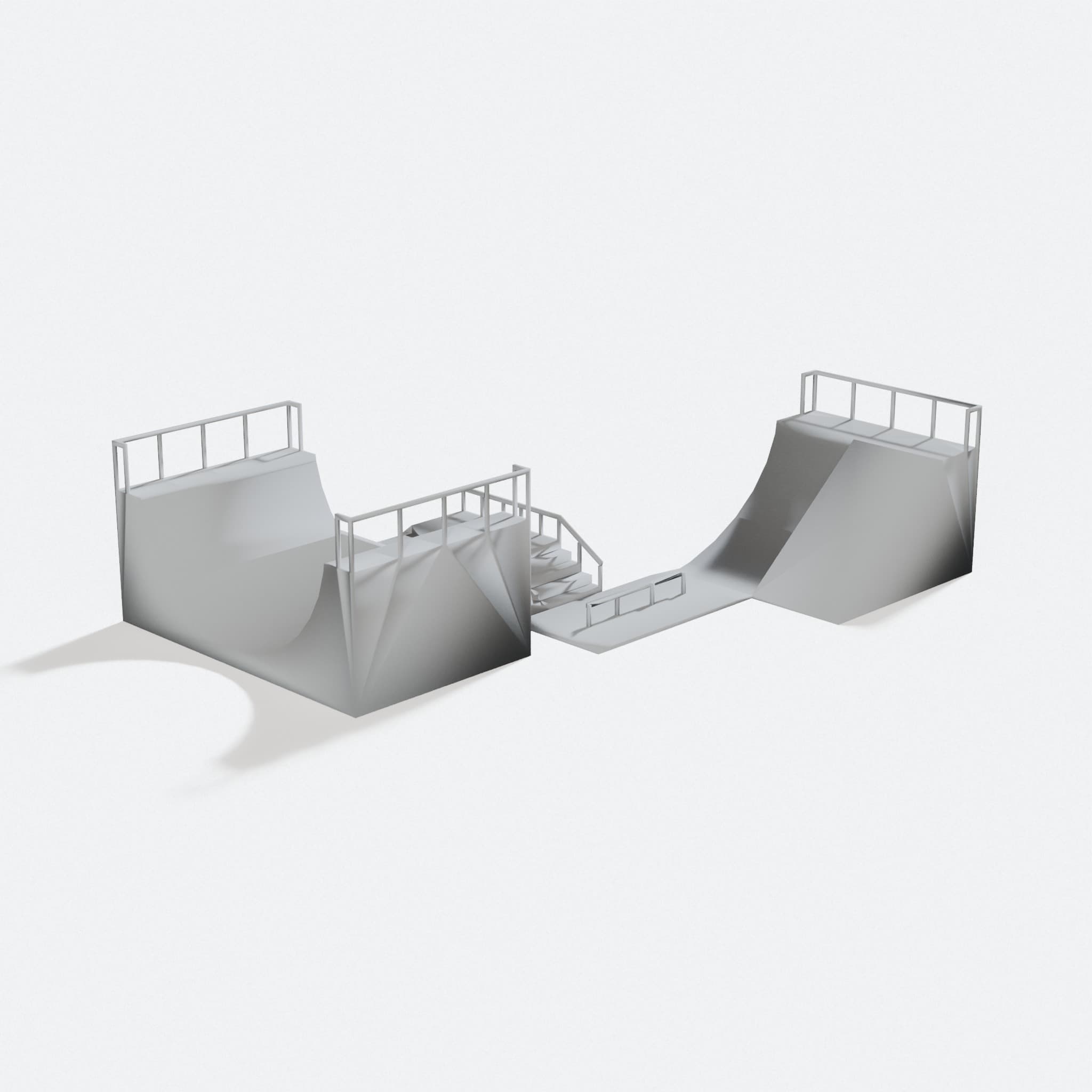 3D Printed Skate Park Toy, turn three quarter