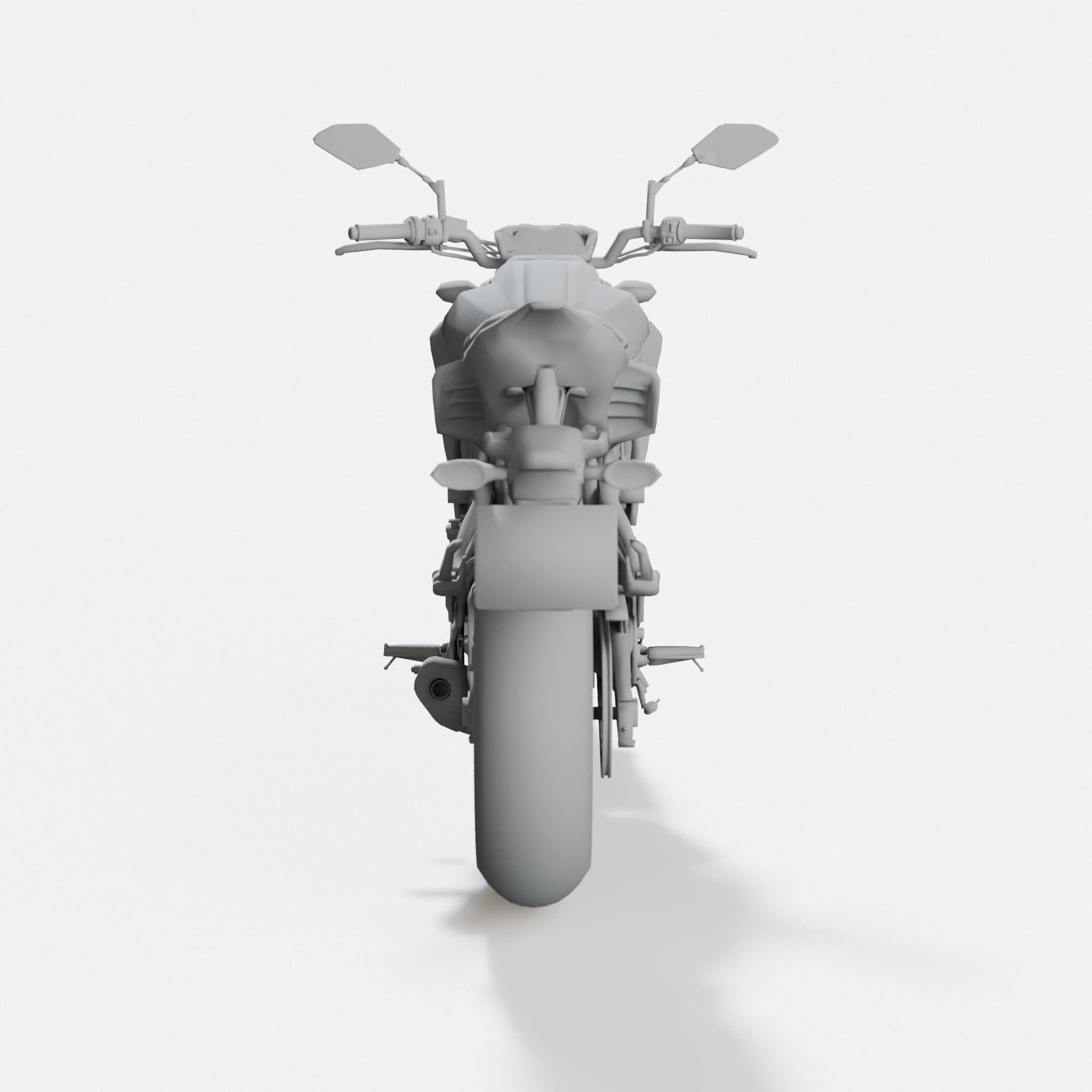 Yamaha MT 07 Motorcycle 3D Printed Toy with Rider Pose, hero tilt