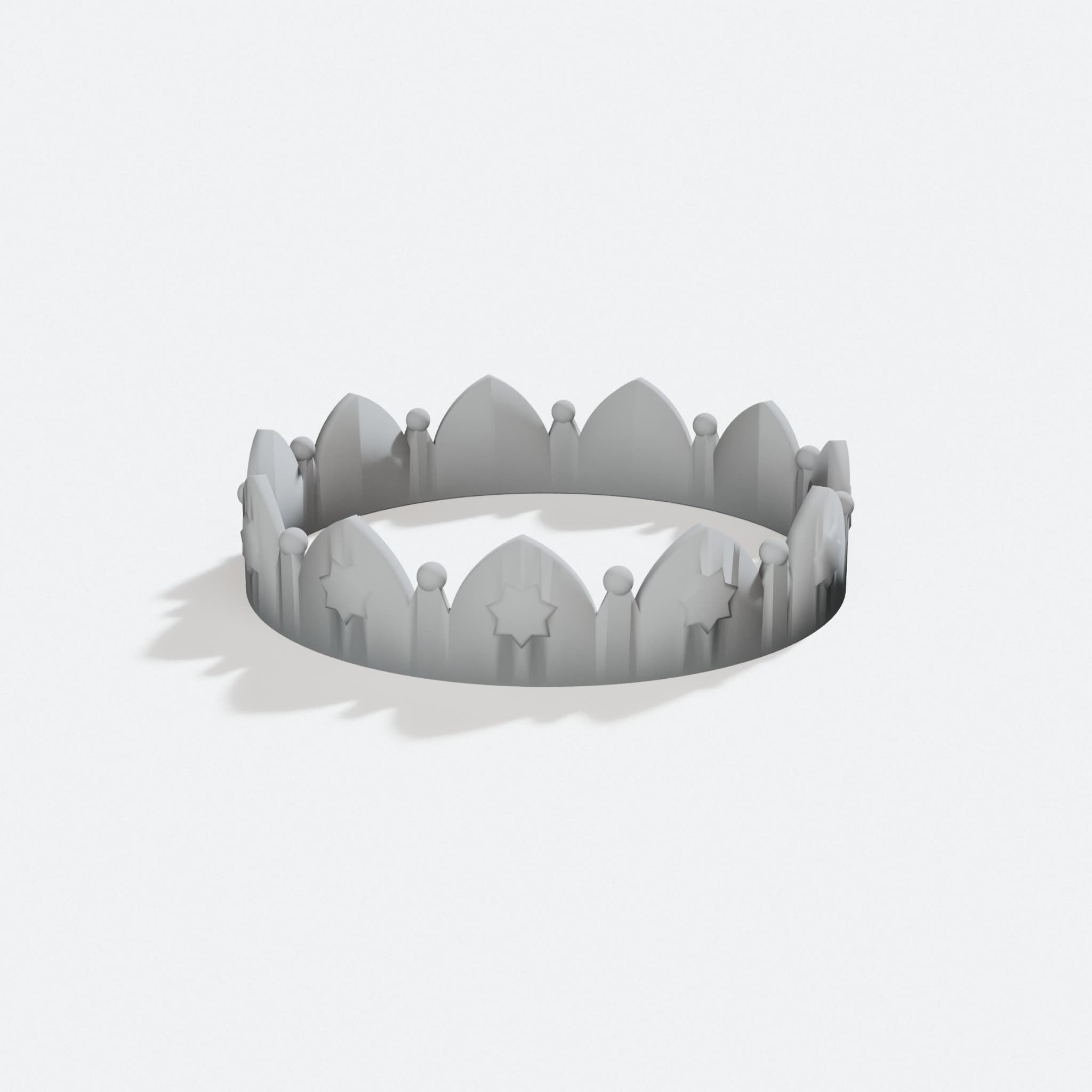 3D Printed Princess Crown Toy, 170mm, turn three quarter