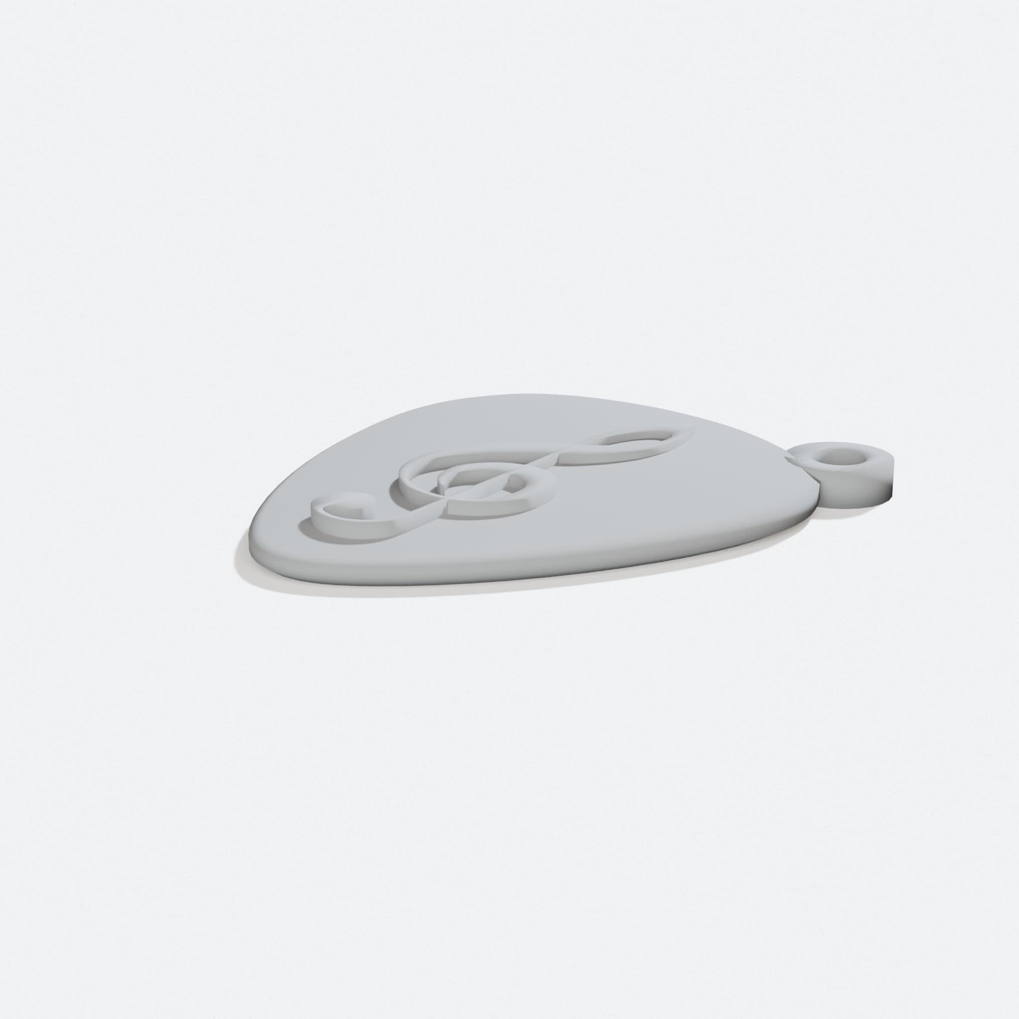 Compatible with Ring Music Pick and Clef Chain Holder, turn three quarter