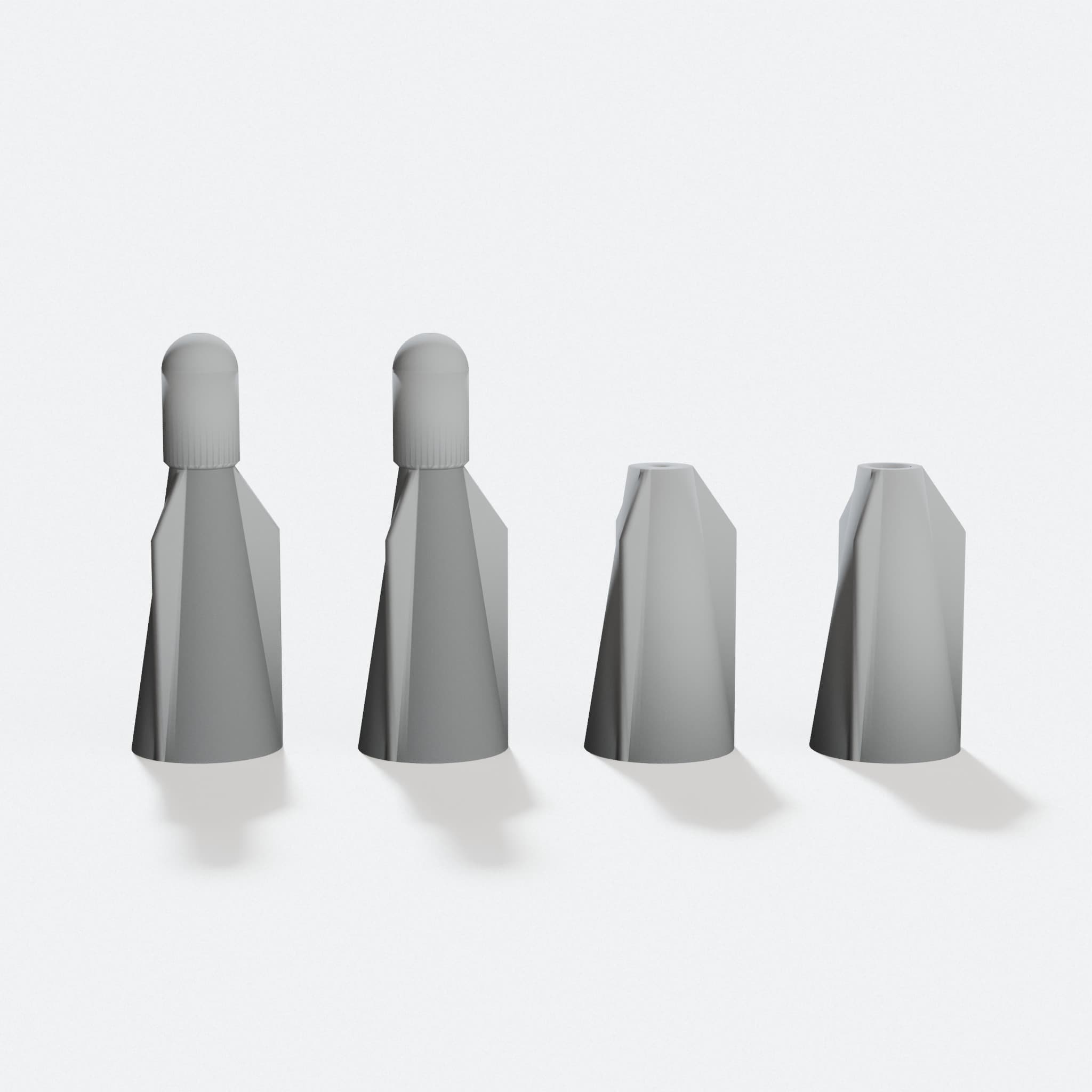 3D Printed Blowpipe Darts with Twisted Fins, hero tilt