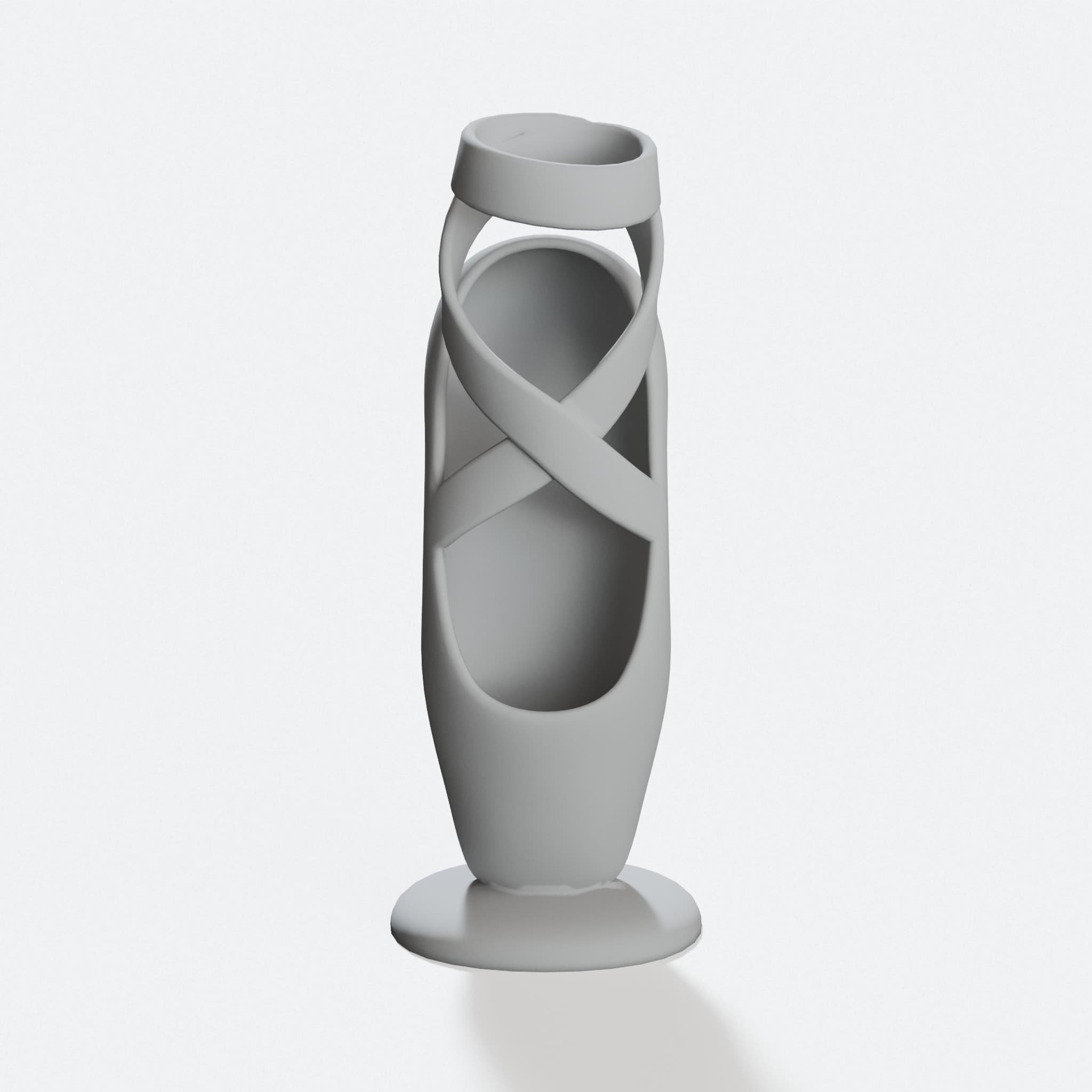 Ballerina Pencil Holder, 3D Printed Office Accessory, hero tilt