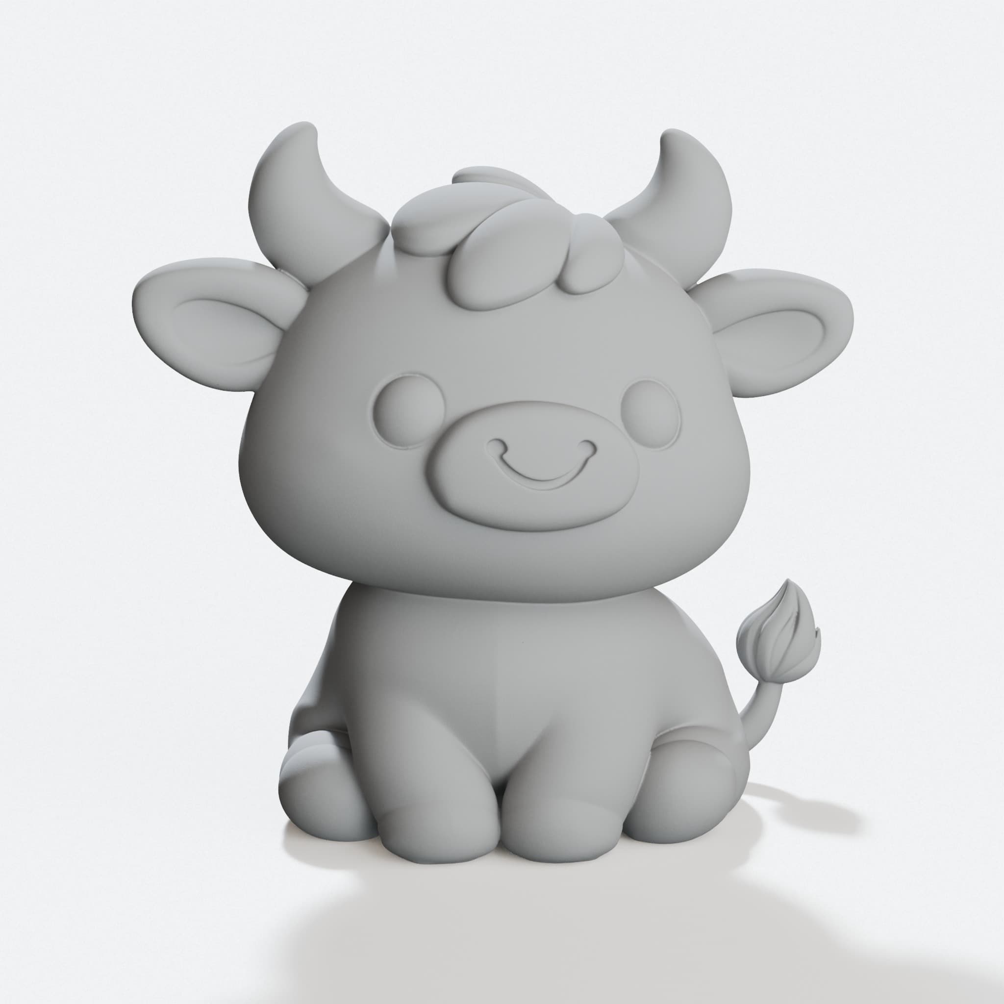 Tourinho Cartoon Bull Figurine, Cute Chibi Style Decor, hero tilt