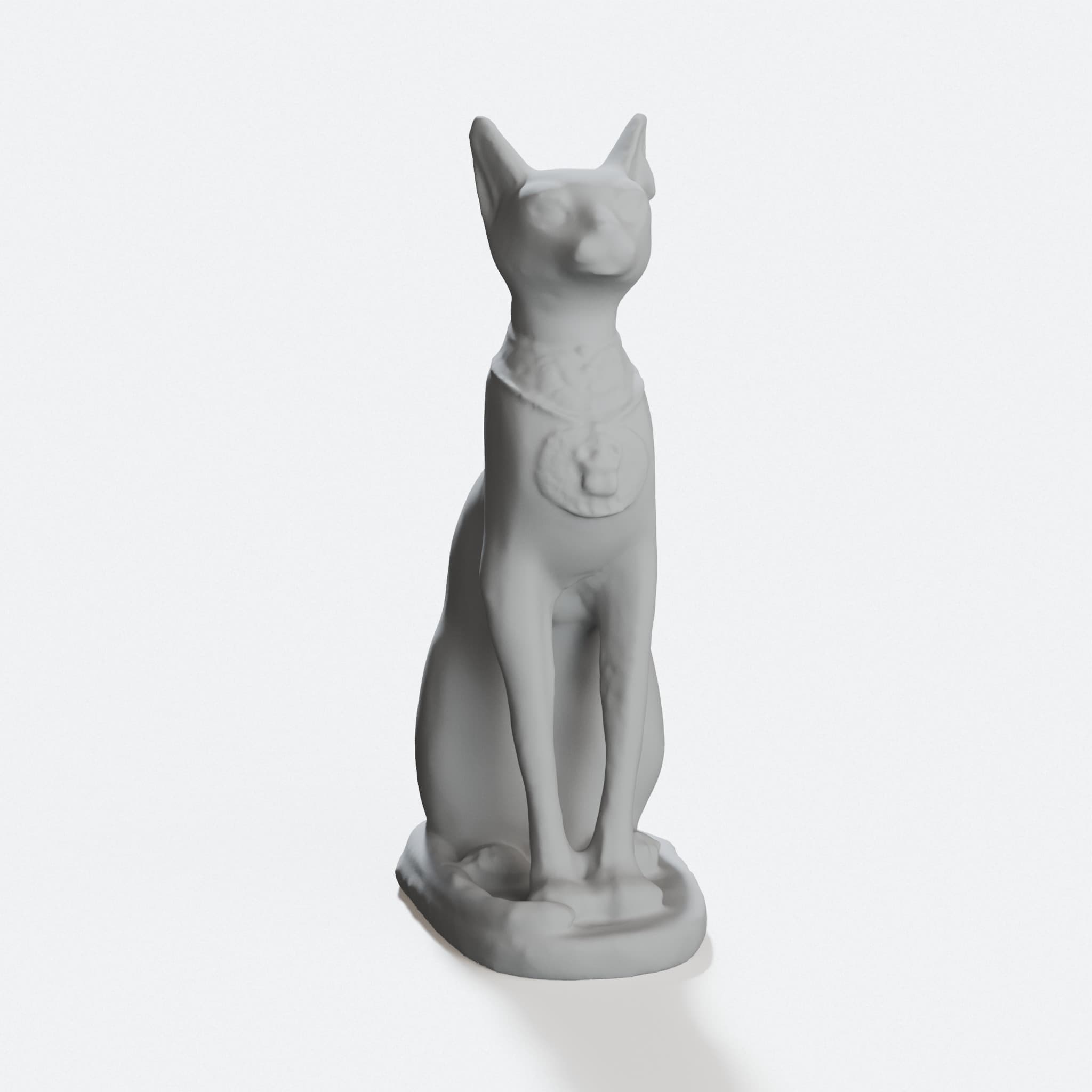 Egyptian Cat Figurine – 3D Printed Art Sculpture, hero tilt