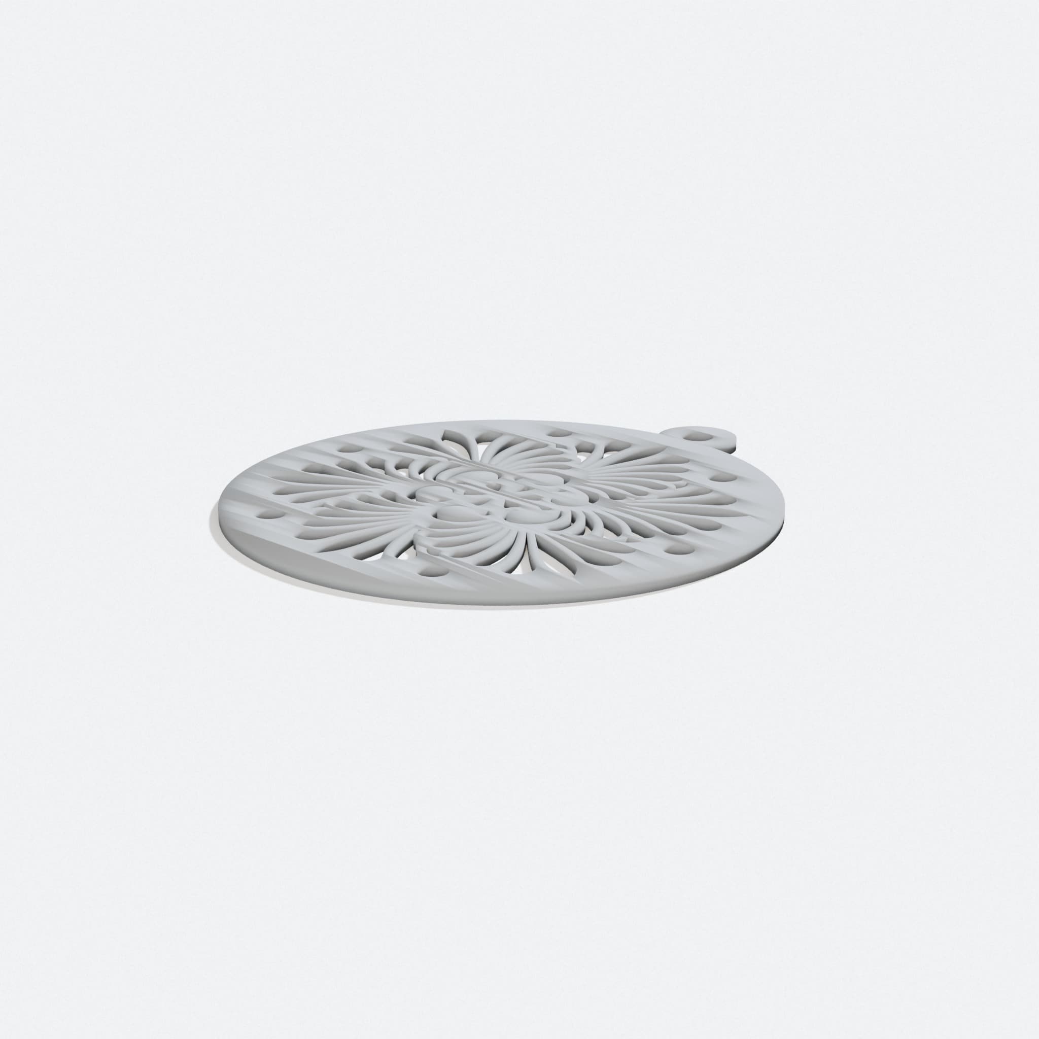 3D Printed Snowflake Christmas Ornament, turn three quarter