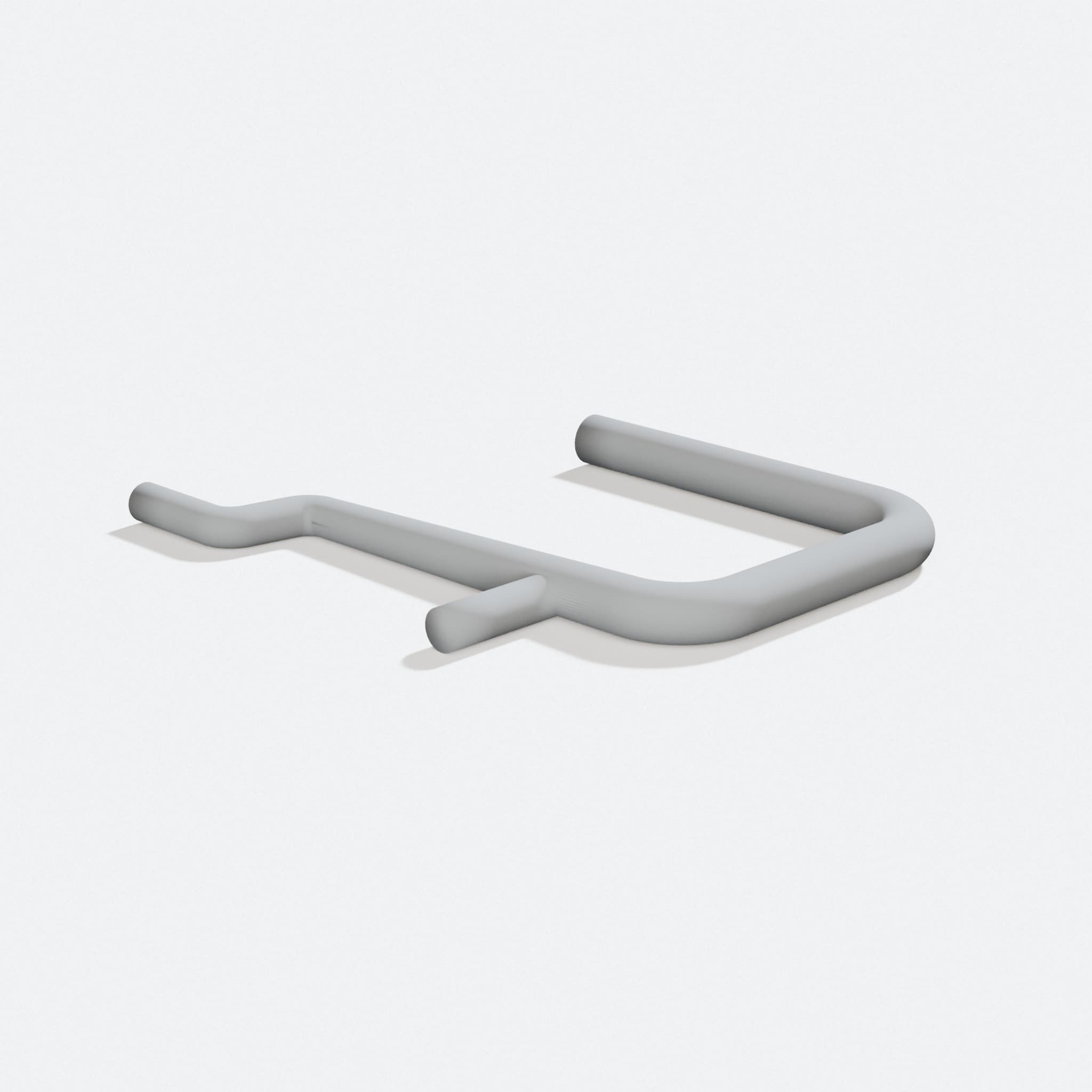3D Printed Pegboard Hooks 1/8 inch - Custom Storage, turn three quarter