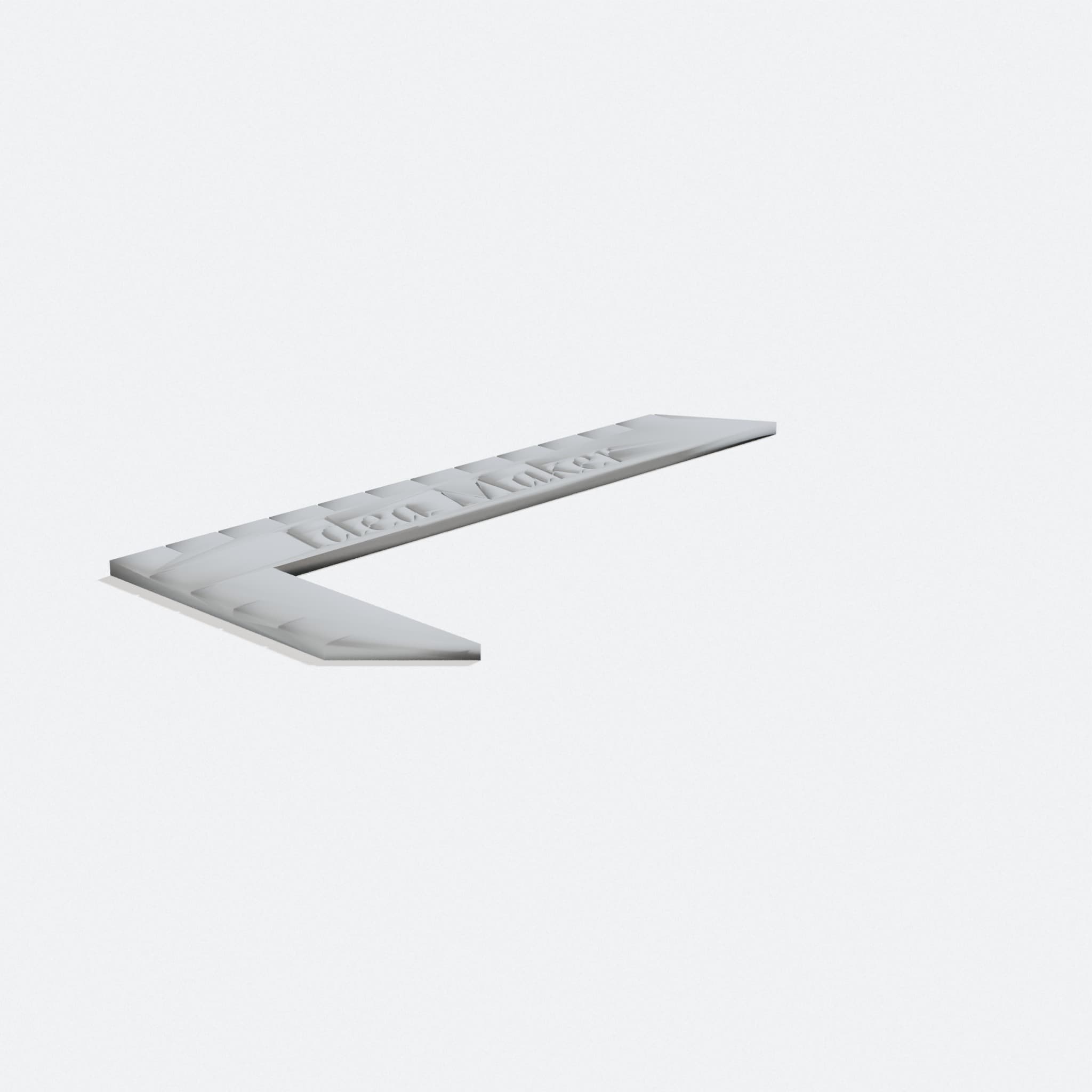 3D Printed Sketch Ruler, 132mm with Angle Guides, turn three quarter