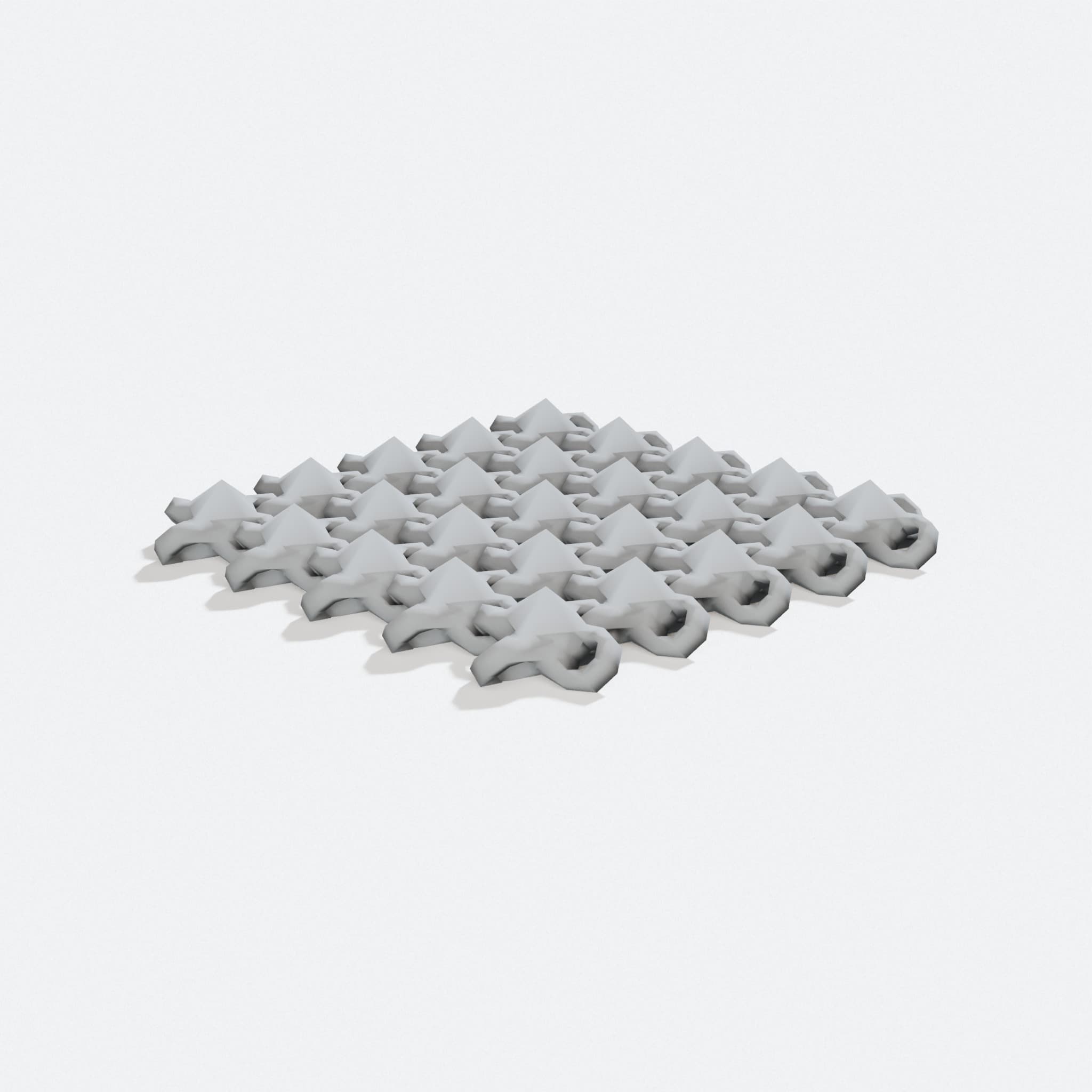 Chain Mail with Spikes, 3D Printed Toys and Armor, turn three quarter