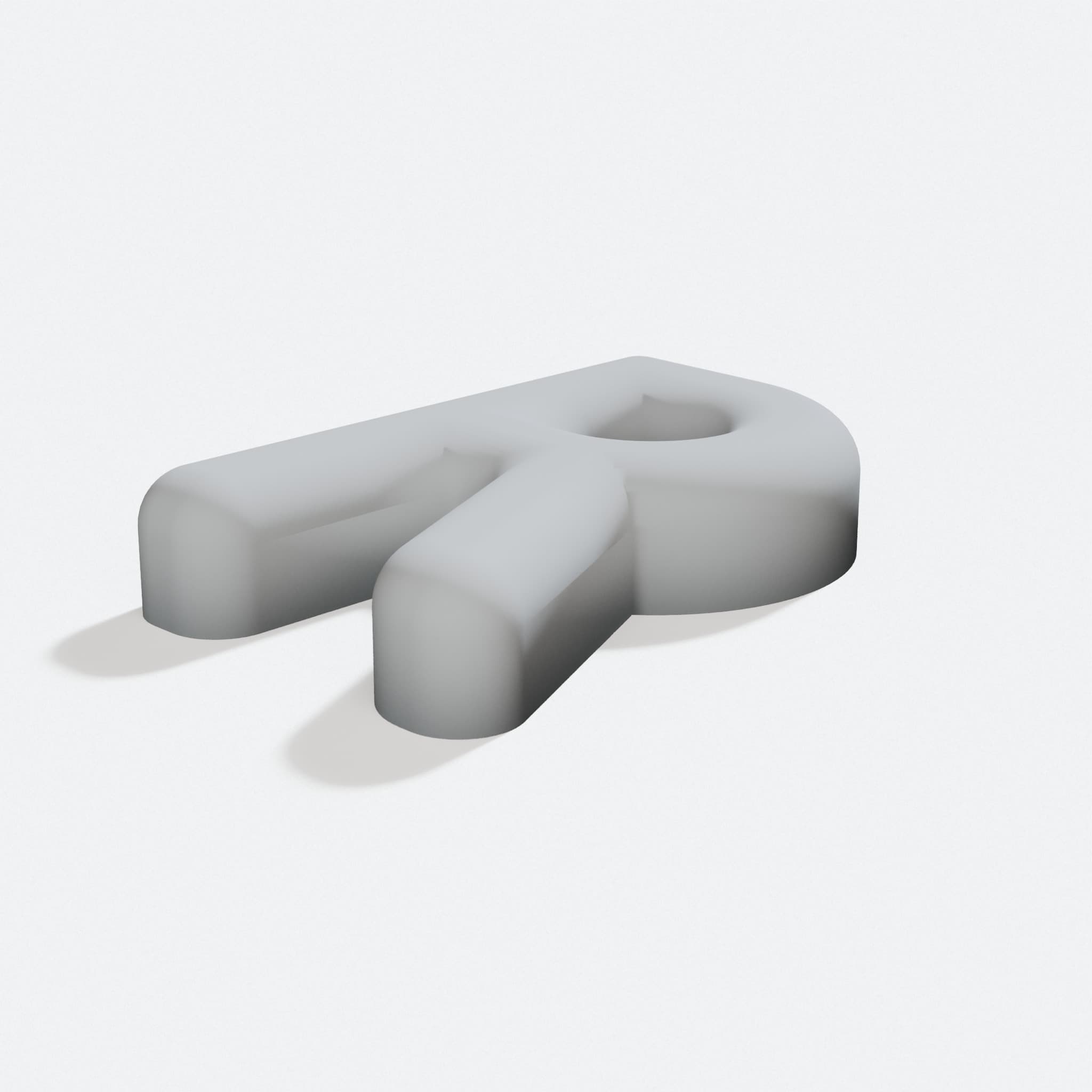 Compatible with Prusa Alphabet Letter Set for Crafts, turn three quarter