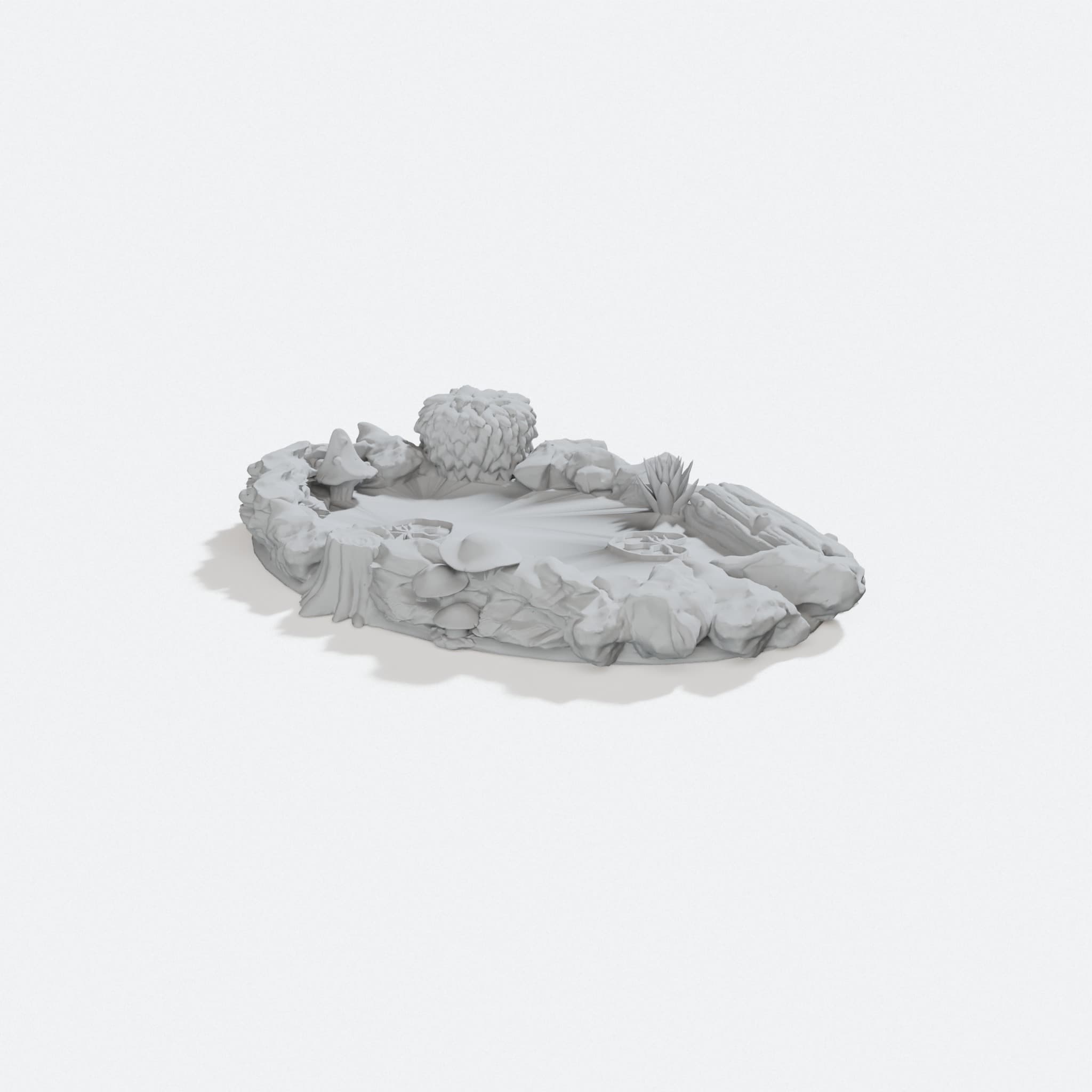 Evolution Pond 3D Printed Toys Miniature Game Board, turn three quarter