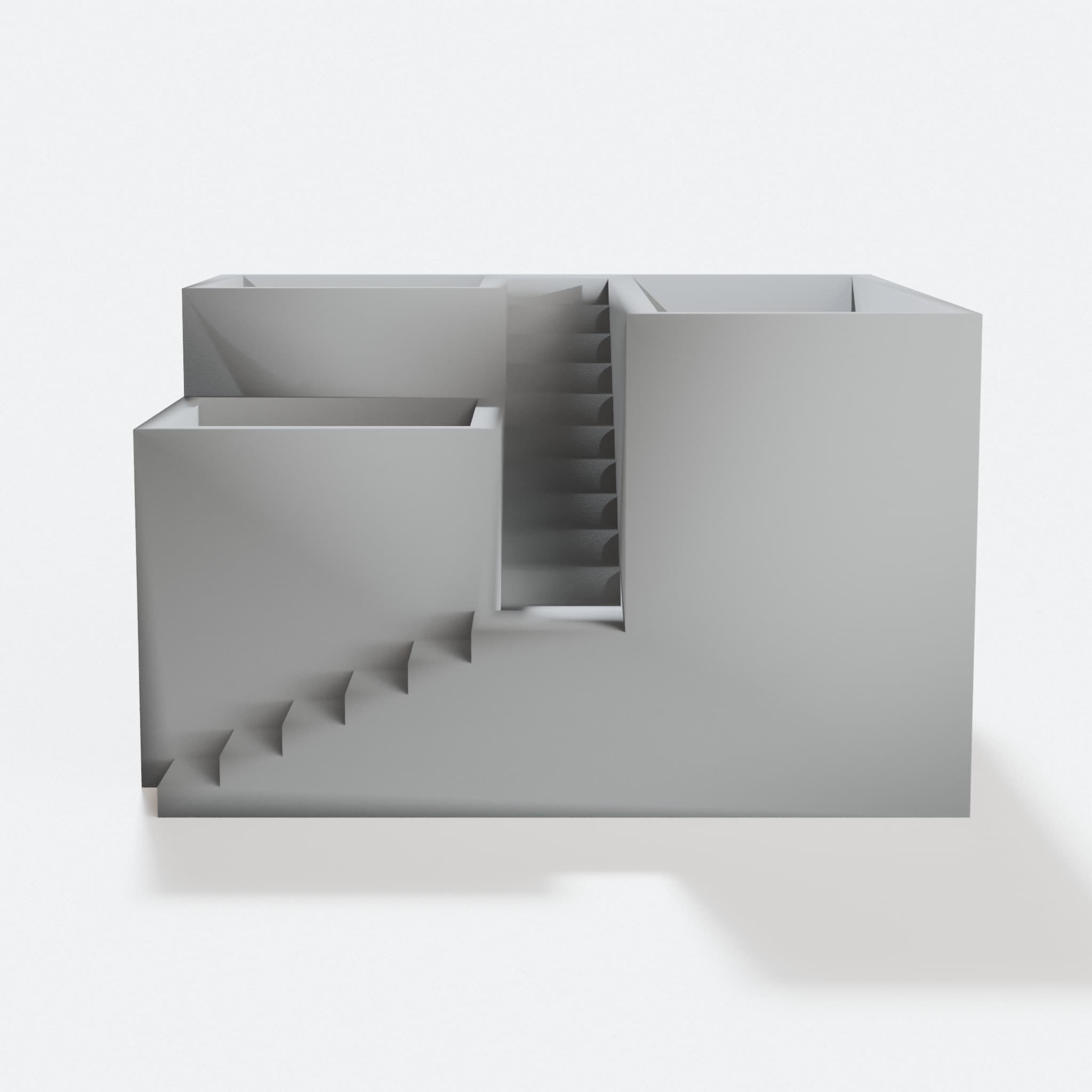 3D Printed Planter 2: Tiered Succulent Desk Planter, hero tilt