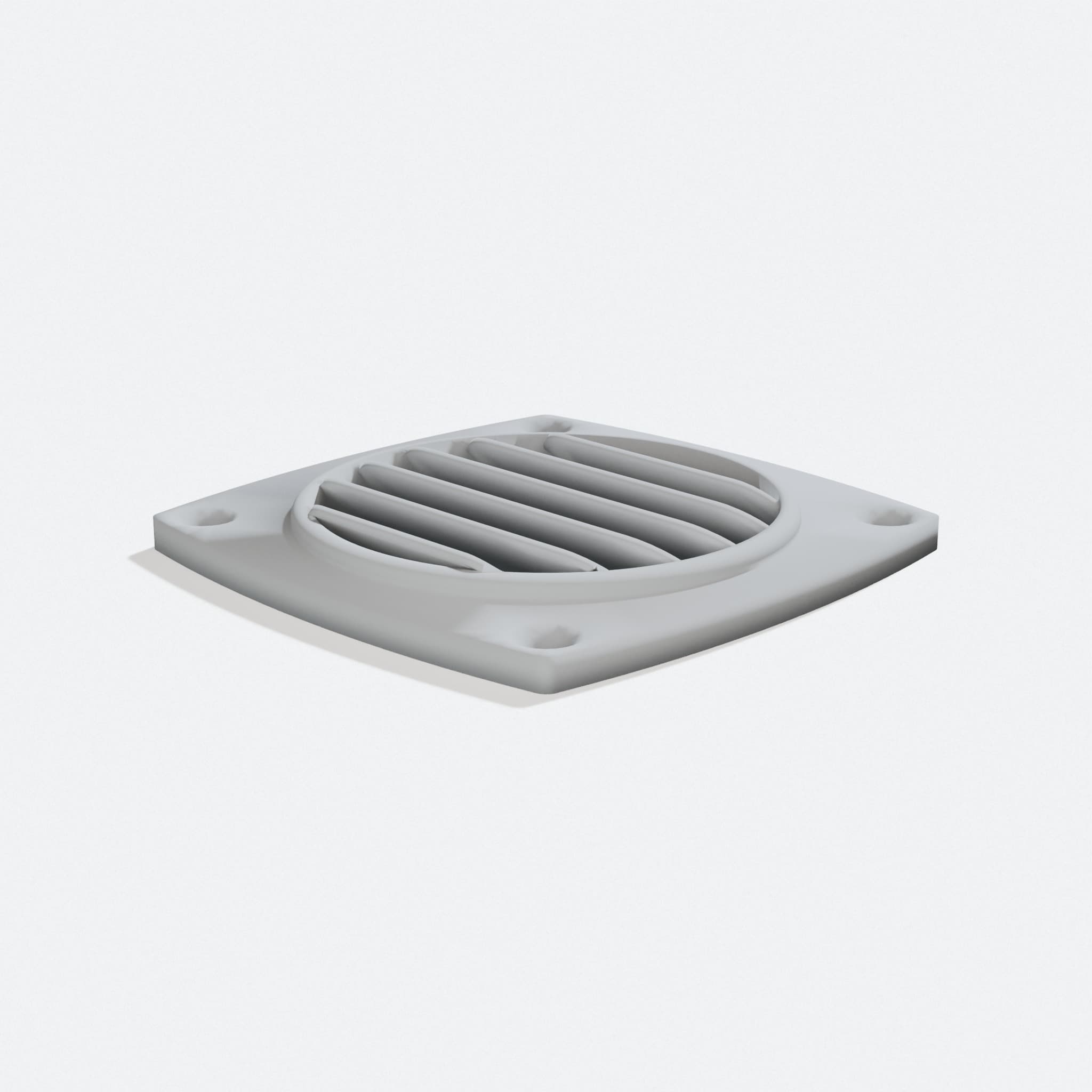 Air Grille 92x92mm with 72x72mm Mounting Holes, turn three quarter